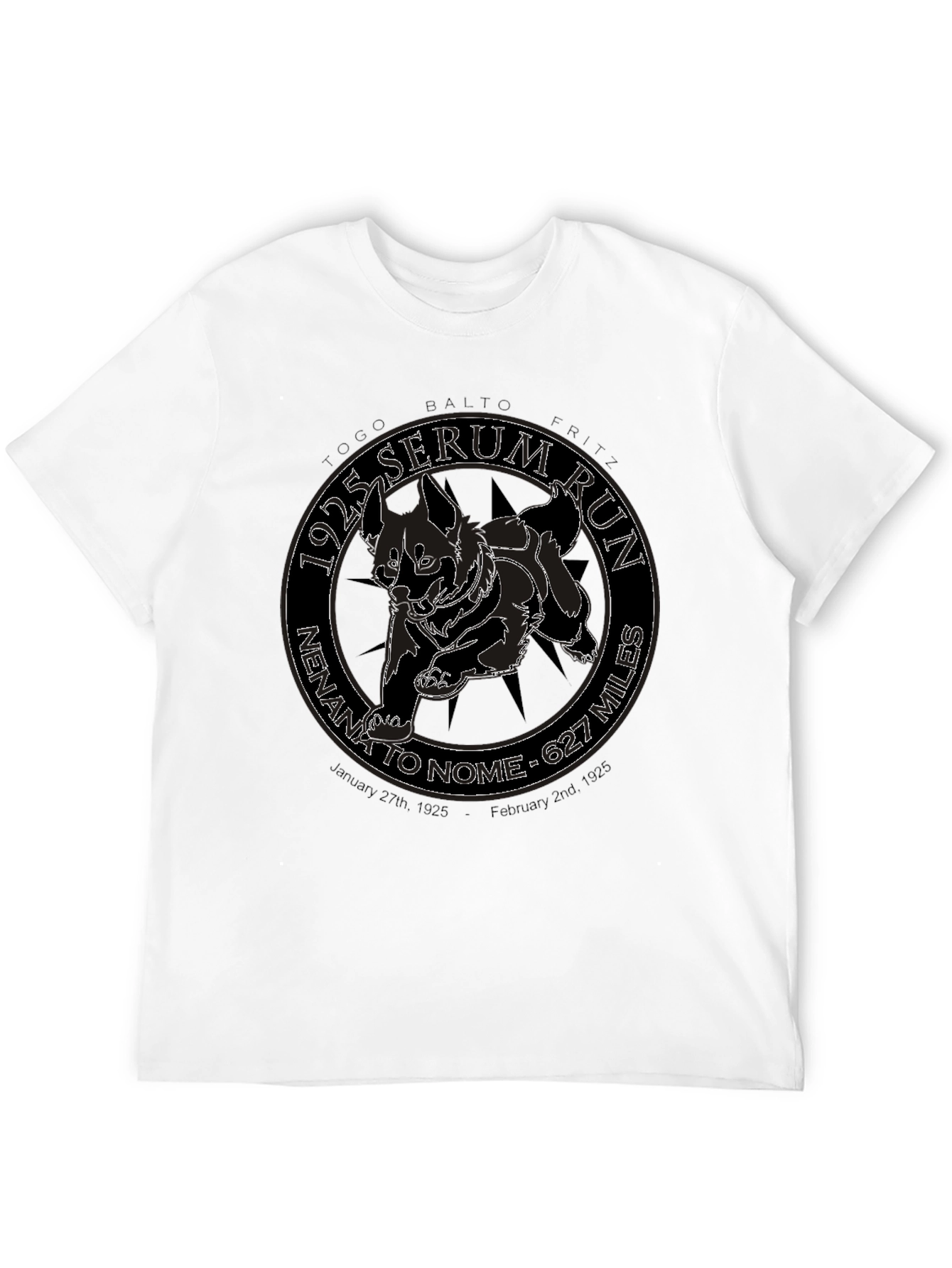 1925 Serum Run Dog Sled T-Shirt