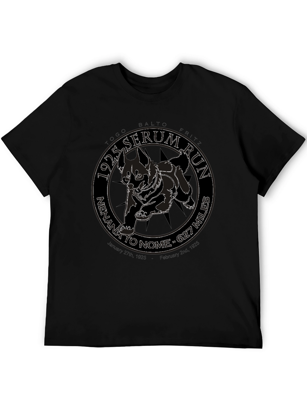 1925 Serum Run Dog Sled T-Shirt