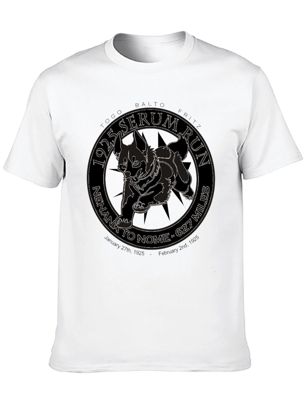 1925 Serum Run Dog Sled T-Shirt