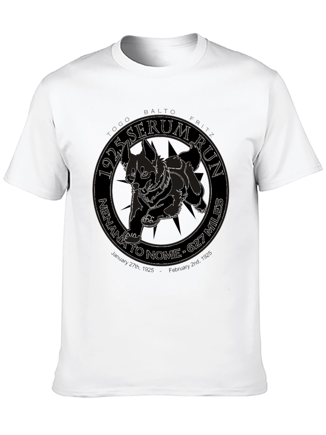 1925 Serum Run Dog Sled T-Shirt
