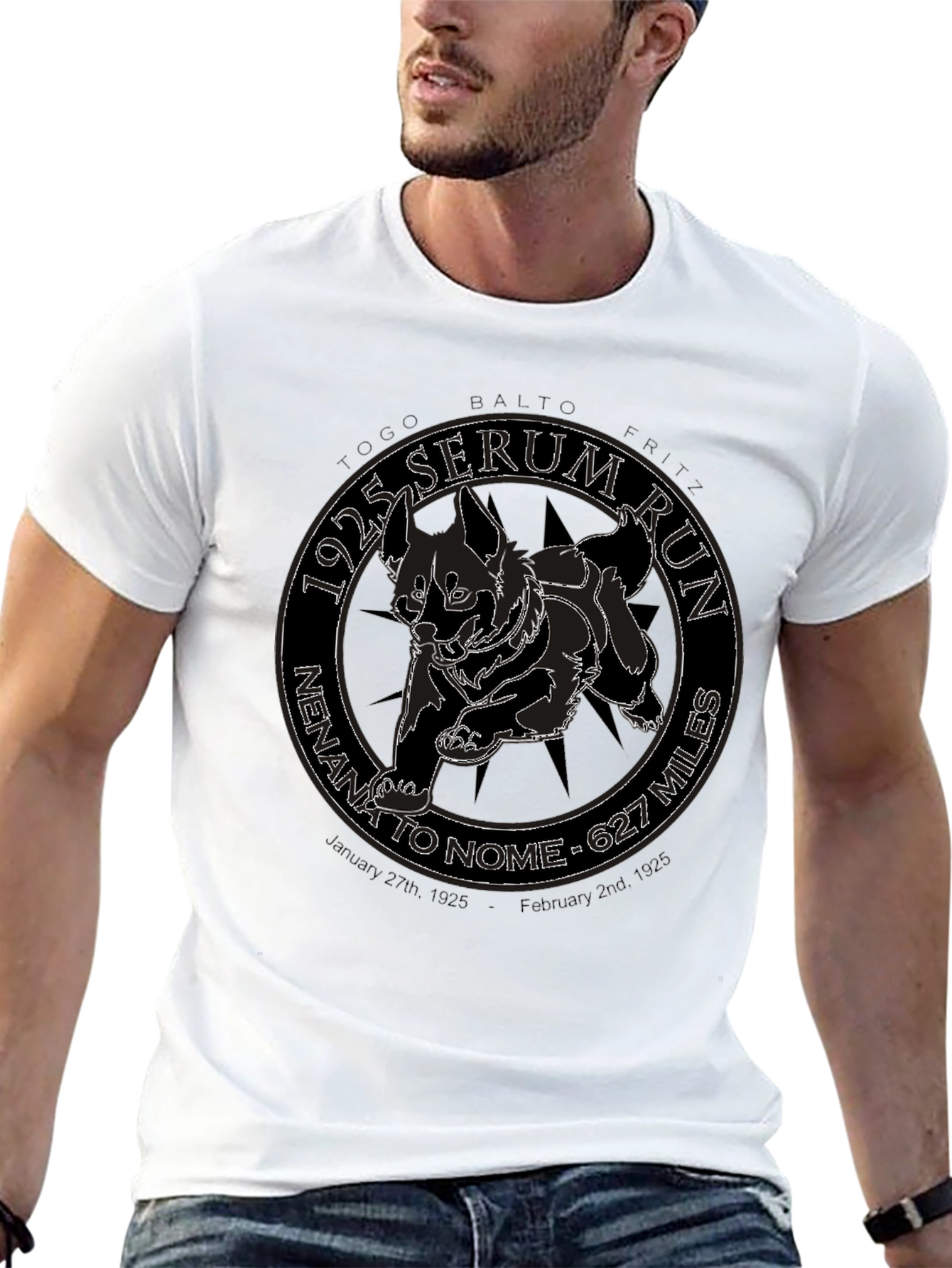 1925 Serum Run Dog Sled T-Shirt