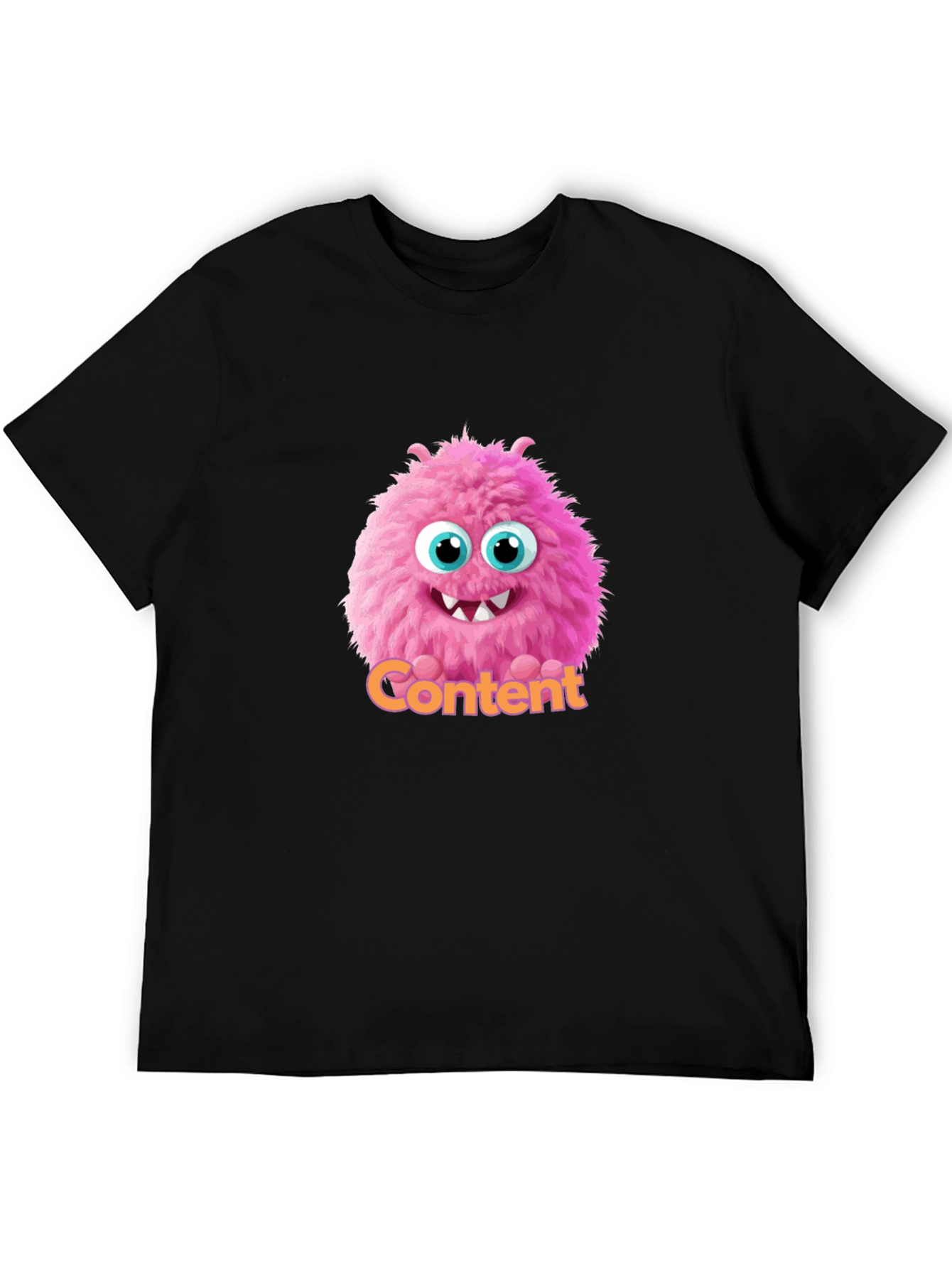 Content Monster Graphic T-Shirt - Black Cotton Tee