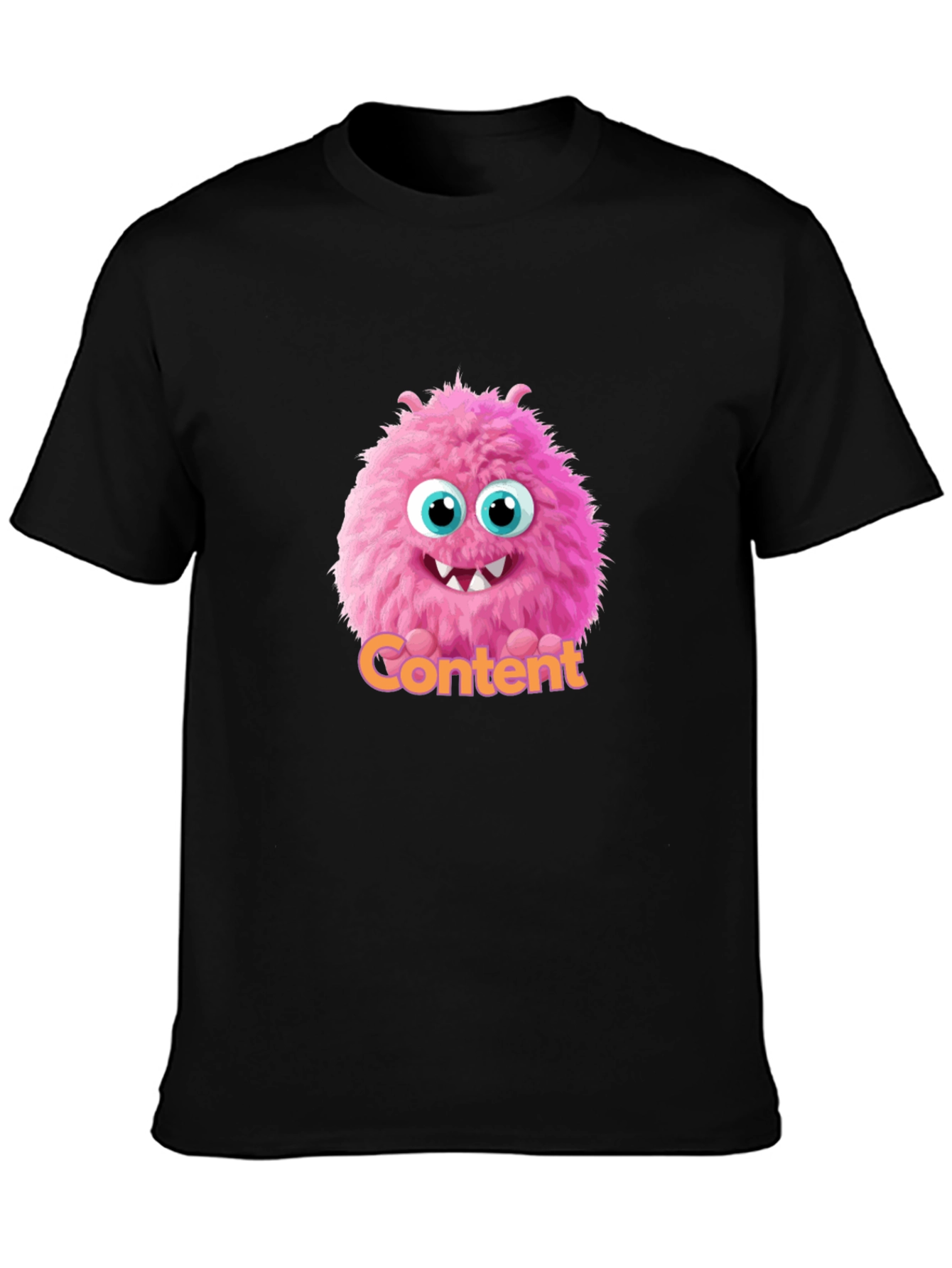 Content Monster Graphic T-Shirt - Black Cotton Tee