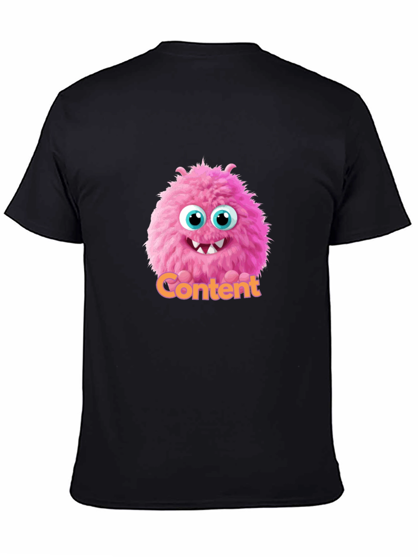 Content Monster Graphic T-Shirt - Black Cotton Tee
