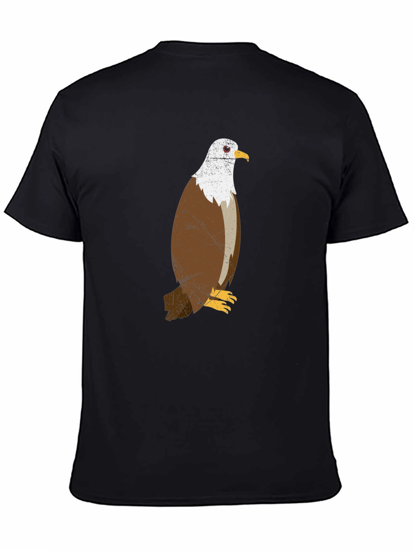 Eagle Graphic Print Mens Black T-Shirt
