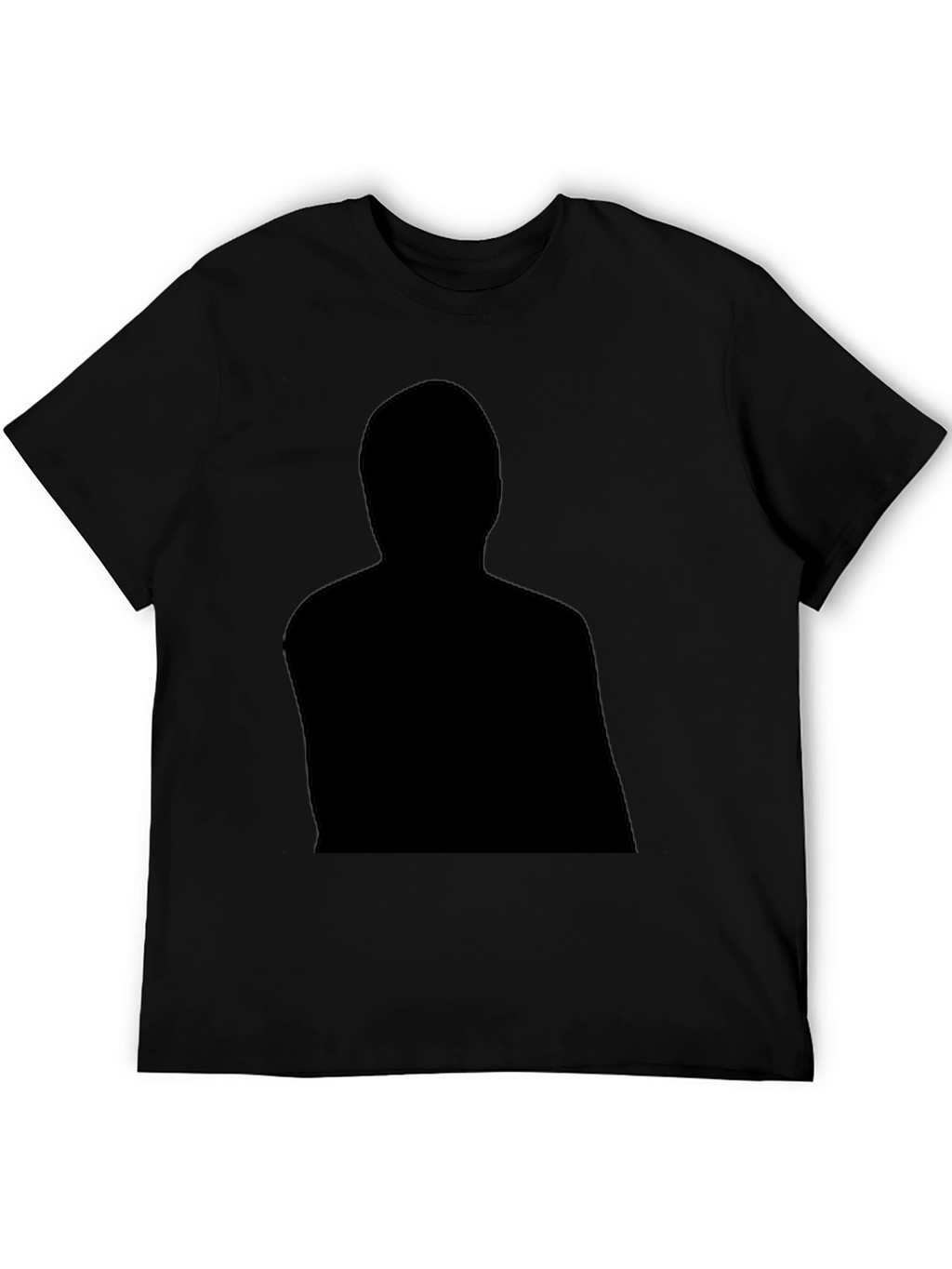 Black Graphic Tee - Mystery Man Silhouette