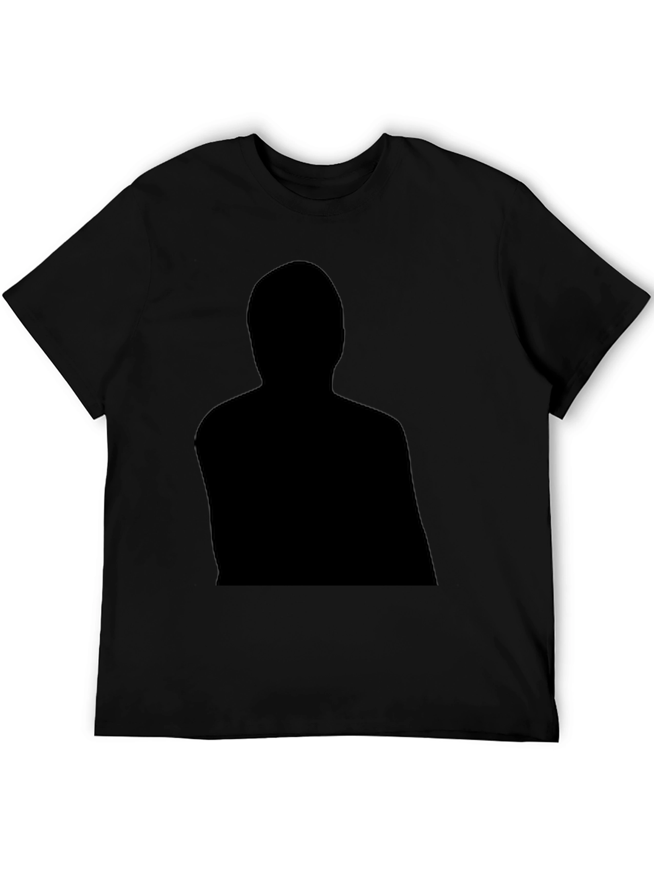 Black Graphic Tee - Mystery Man Silhouette