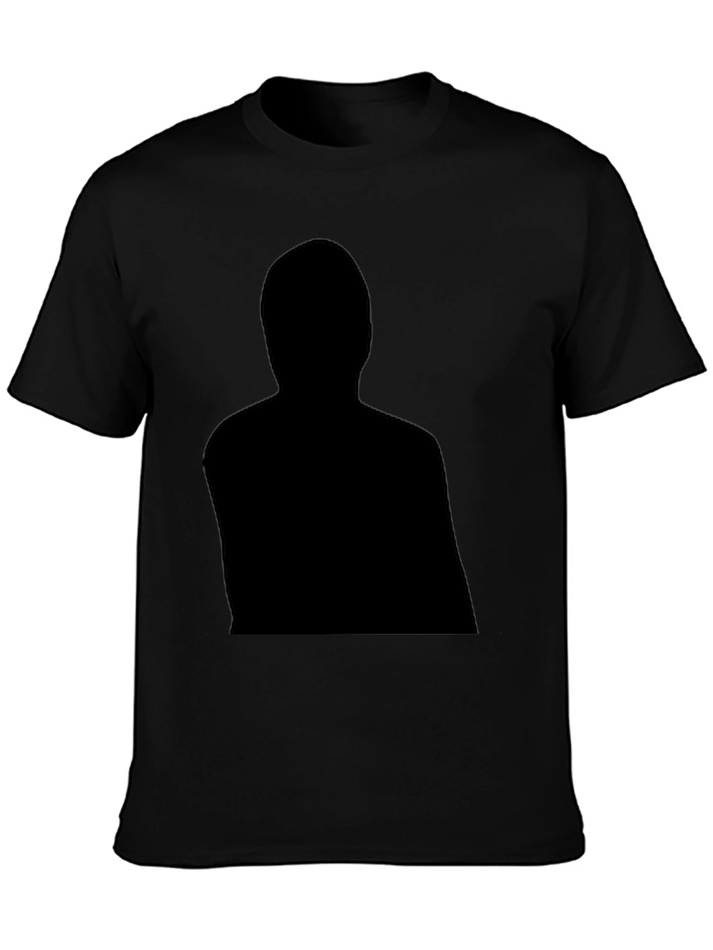 Black Graphic Tee - Mystery Man Silhouette