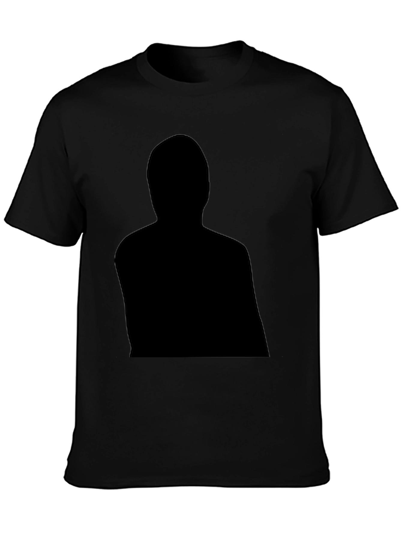 Black Graphic Tee - Mystery Man Silhouette