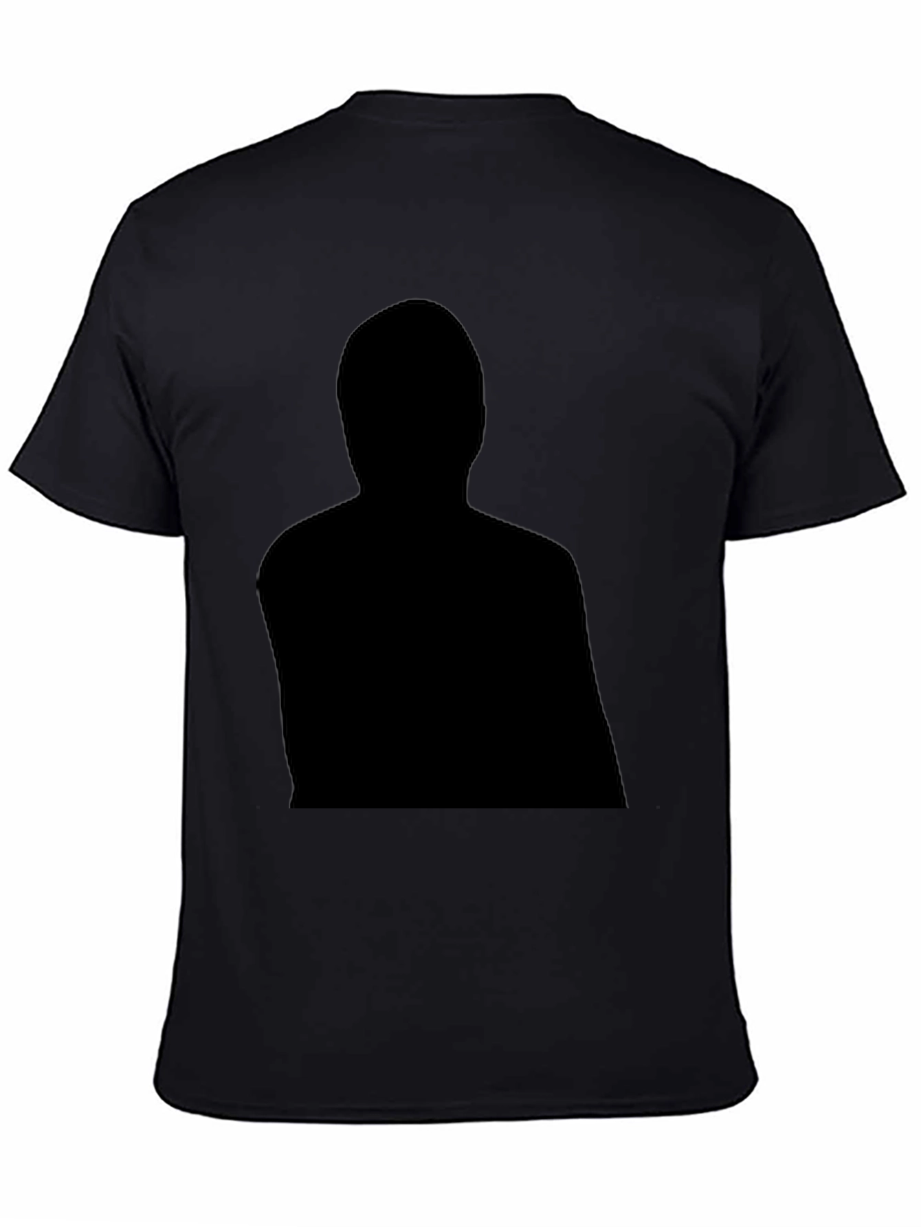 Black Graphic Tee - Mystery Man Silhouette