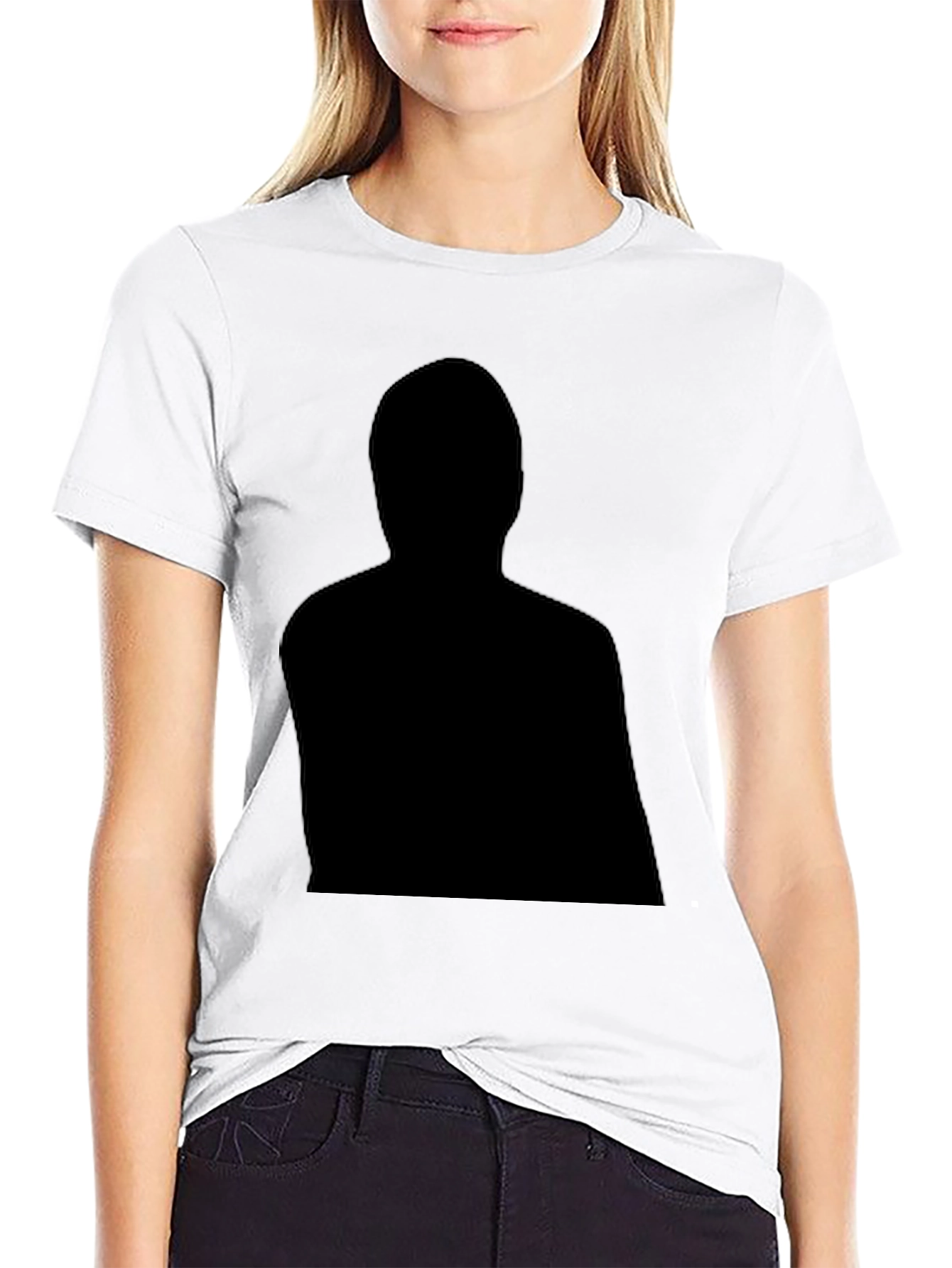 Black Graphic Tee - Mystery Man Silhouette