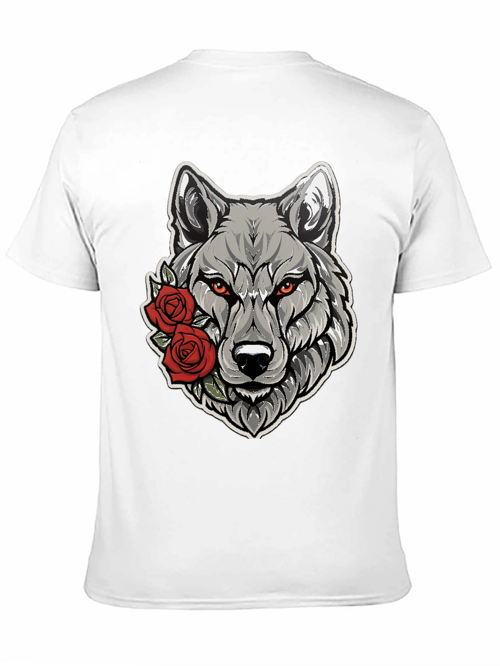 Wolf & Roses Graphic Tee - Mens Black T-Shirt
