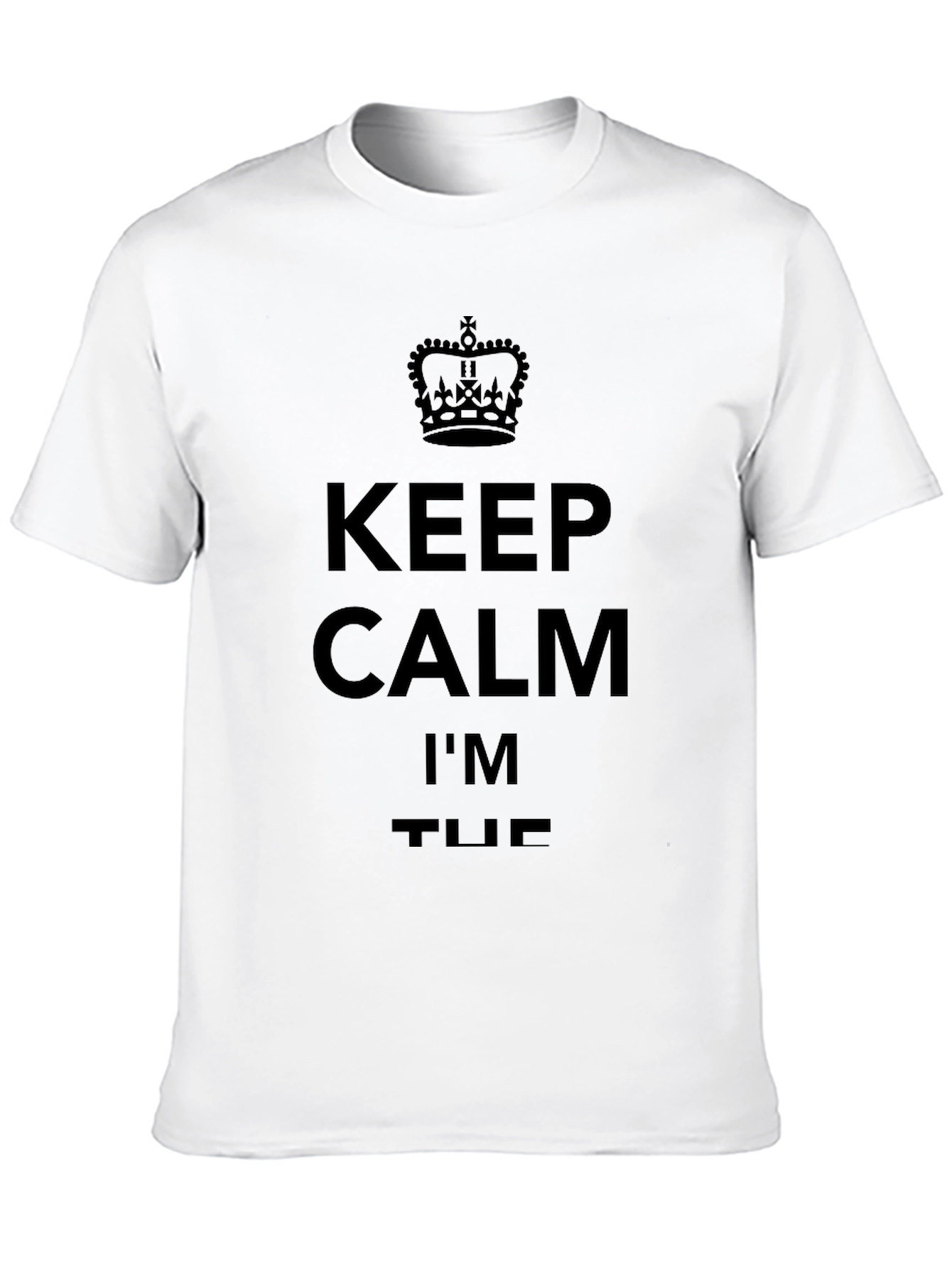 Keep Calm Im the Boss Black Graphic T-Shirt