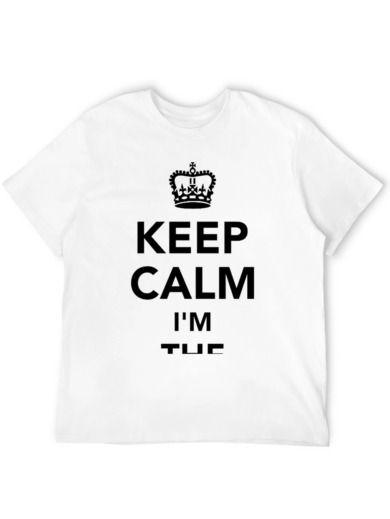 Keep Calm Im the Boss Black Graphic T-Shirt