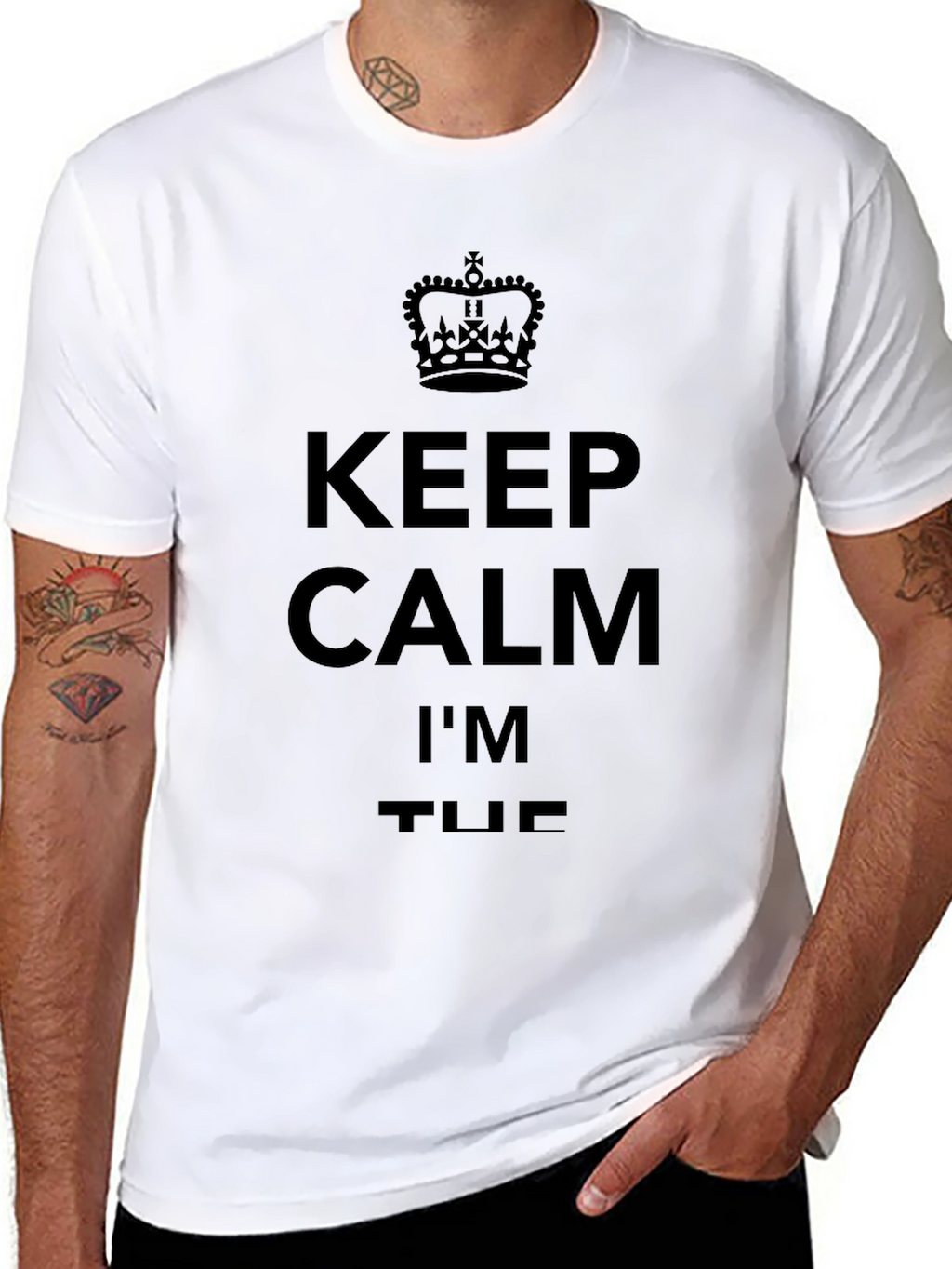 Keep Calm Im the Boss Black Graphic T-Shirt