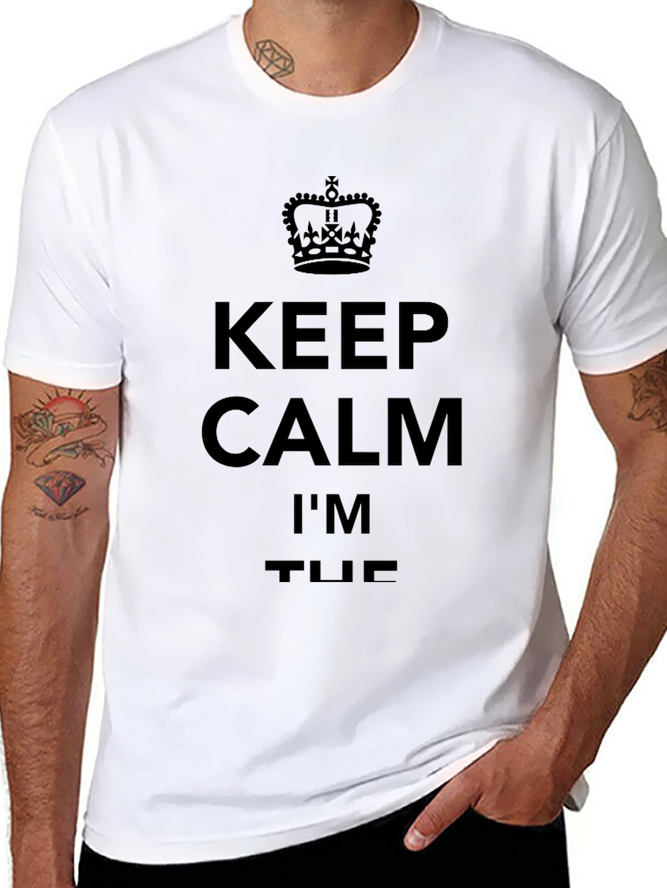 Keep Calm Im the Boss Black Graphic T-Shirt