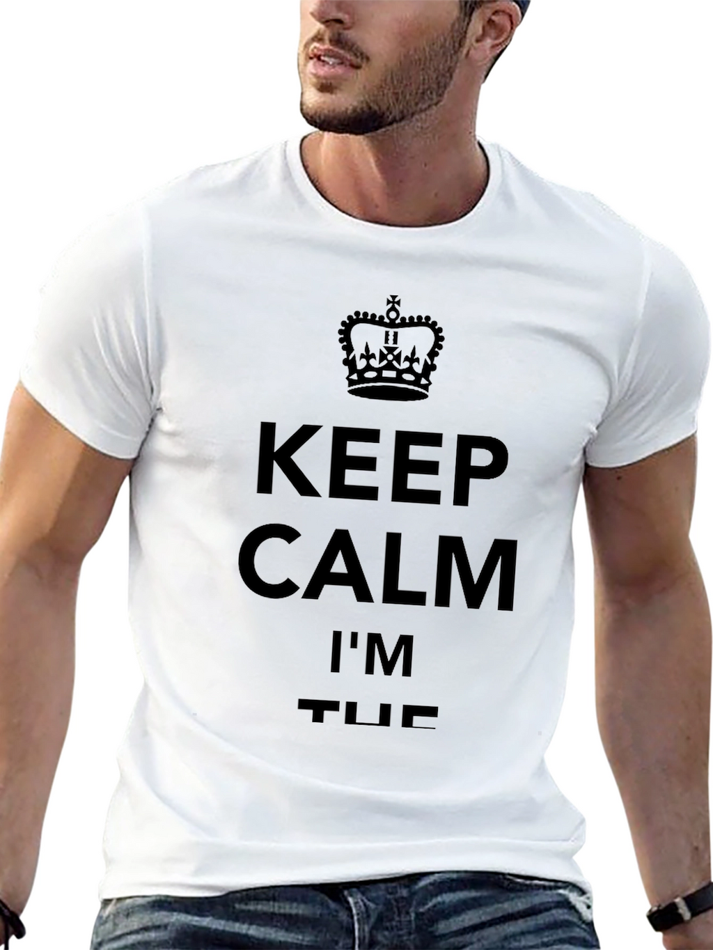 Keep Calm Im the Boss Black Graphic T-Shirt