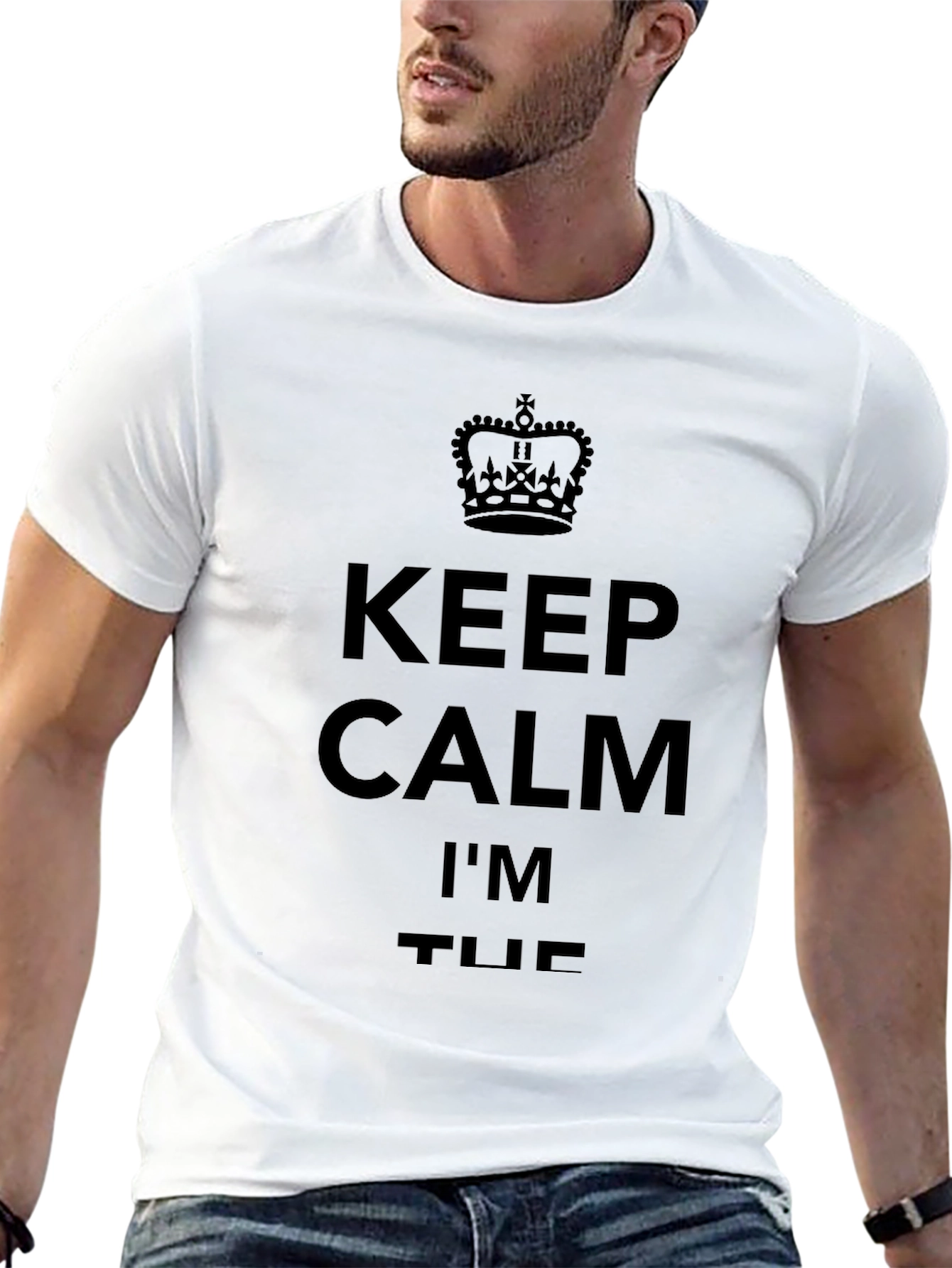 Keep Calm Im the Boss Black Graphic T-Shirt