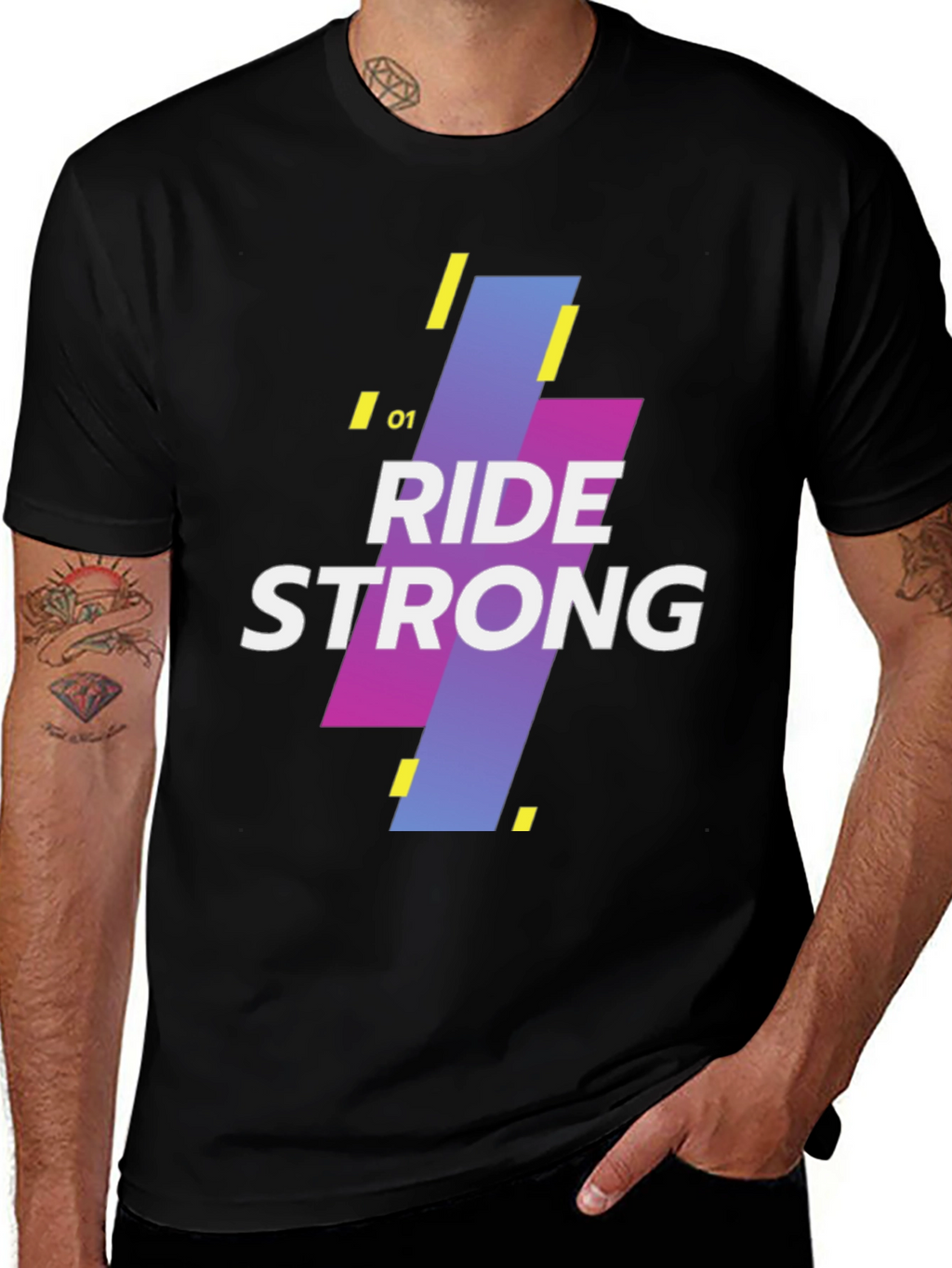 Ride Strong Graphic Tee - Mens Black T-Shirt