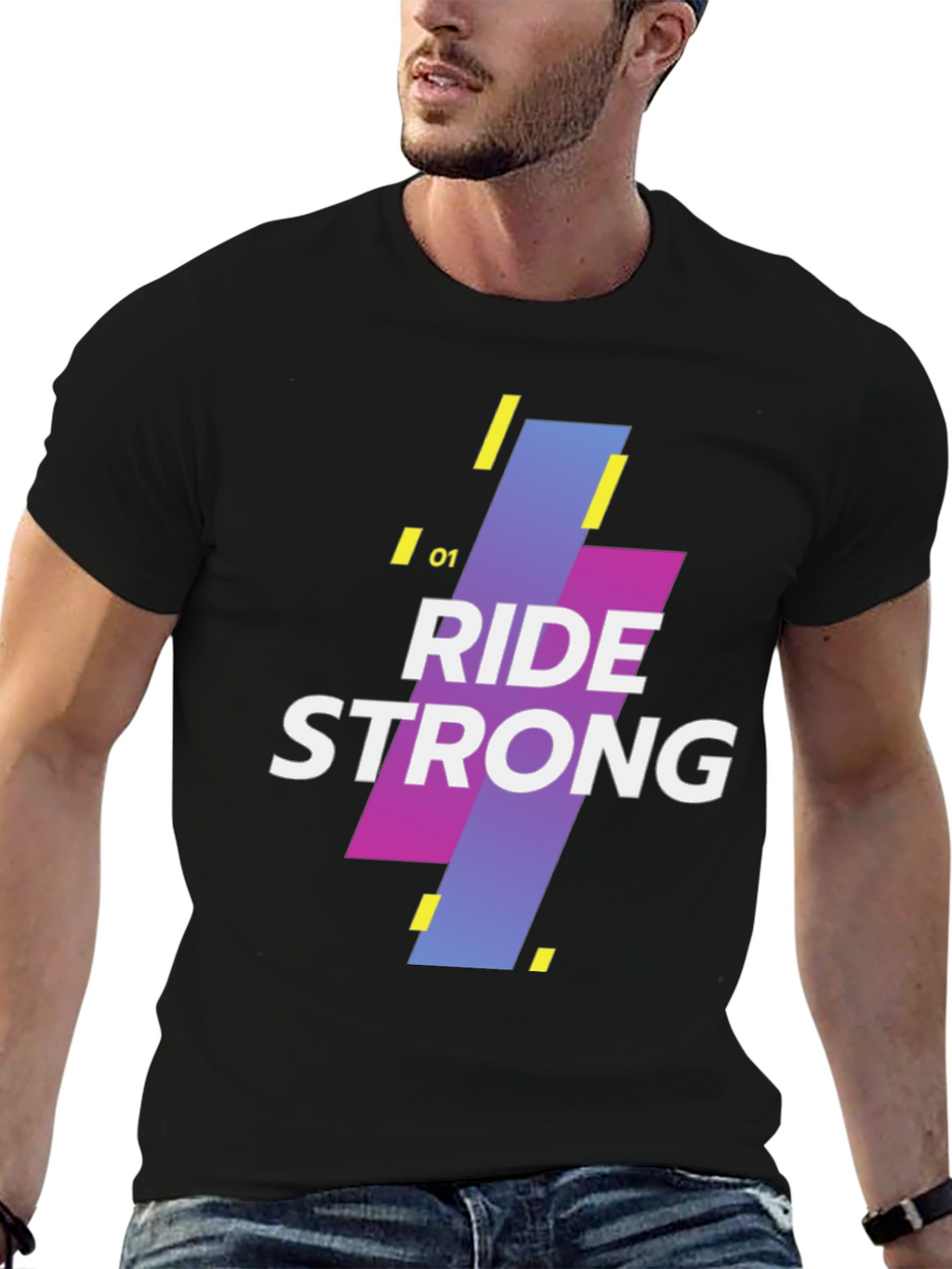 Ride Strong Graphic Tee - Mens Black T-Shirt