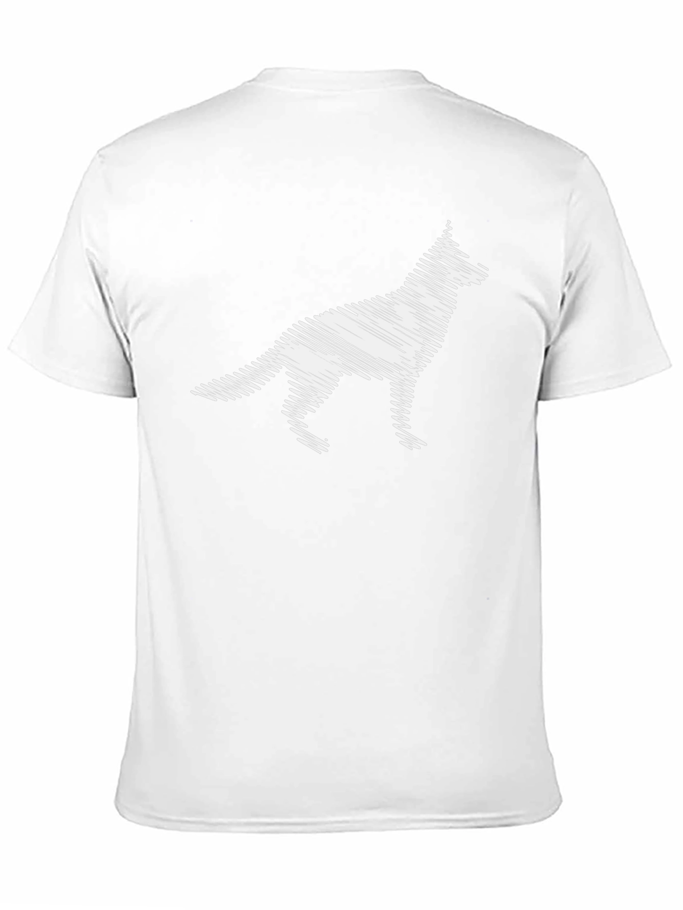 Abstract Dog Graphic Tee - Black
