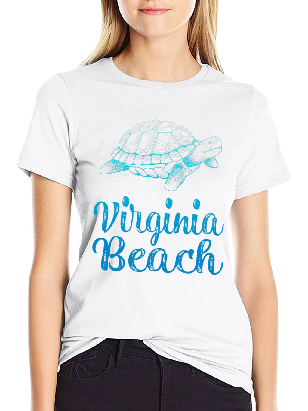 Virginia Beach Turtle Graphic Tee - Black