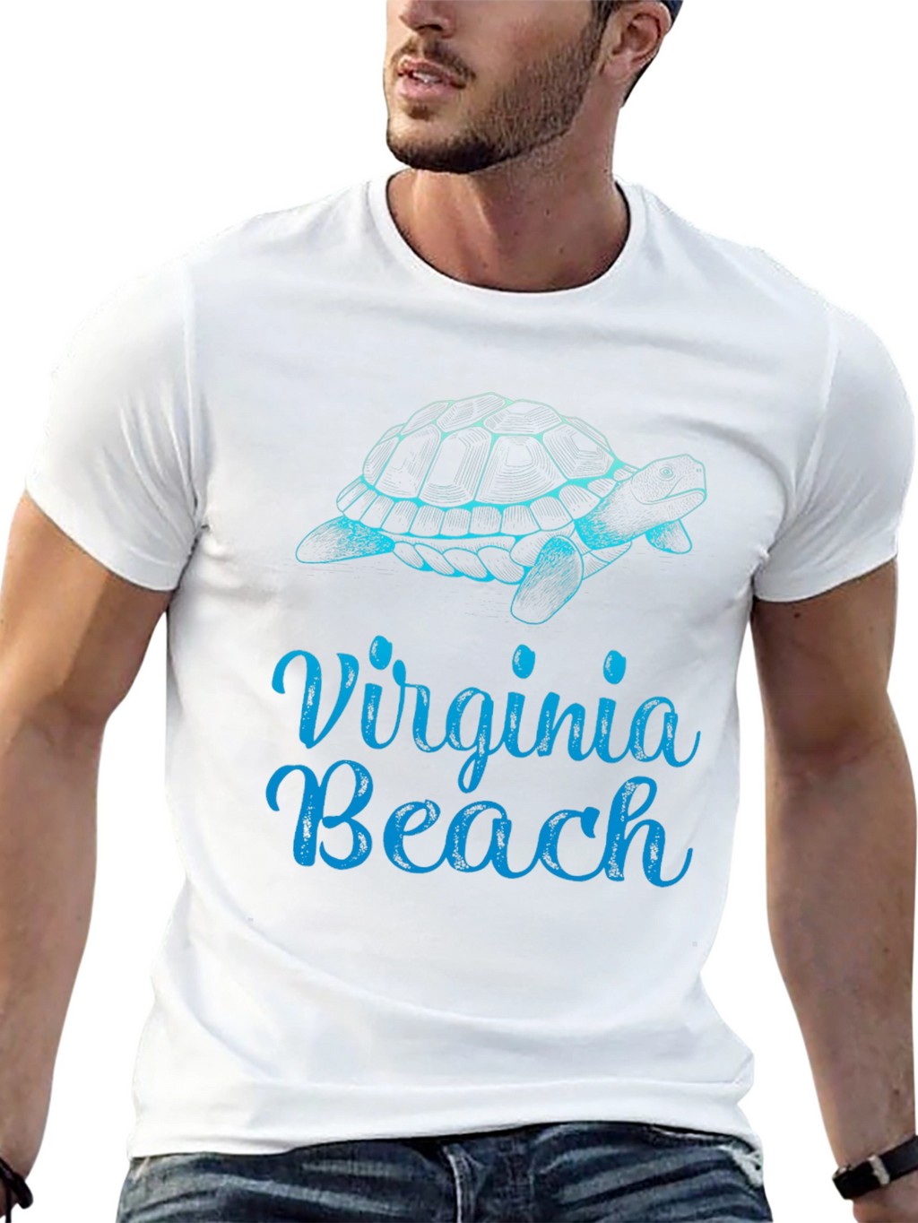 Virginia Beach Turtle Graphic Tee - Black