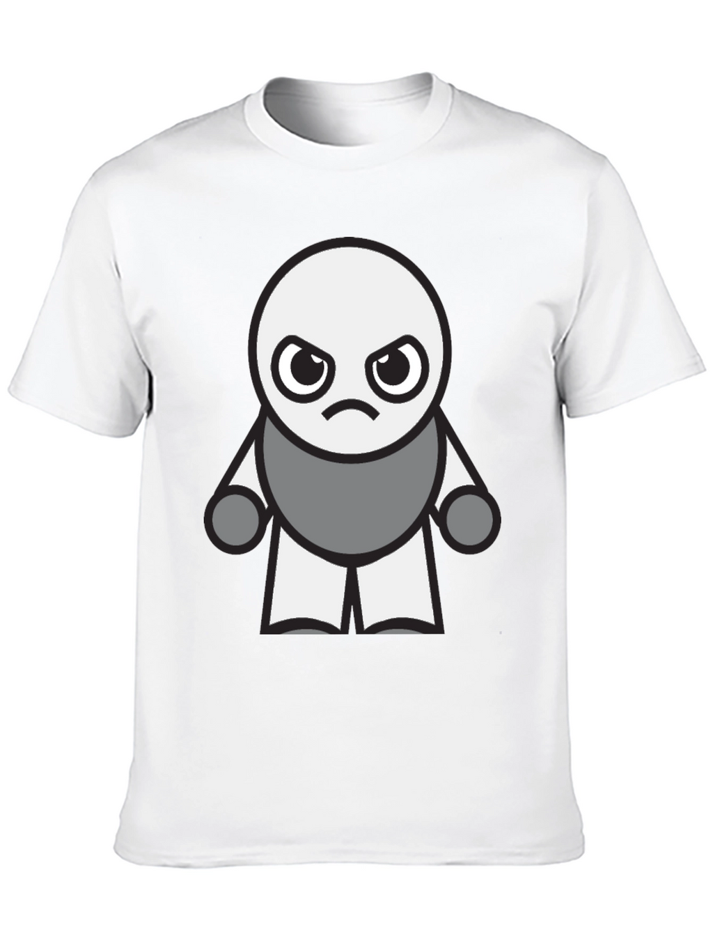 Grumpy Robot Graphic Tee - Black Cotton Blend