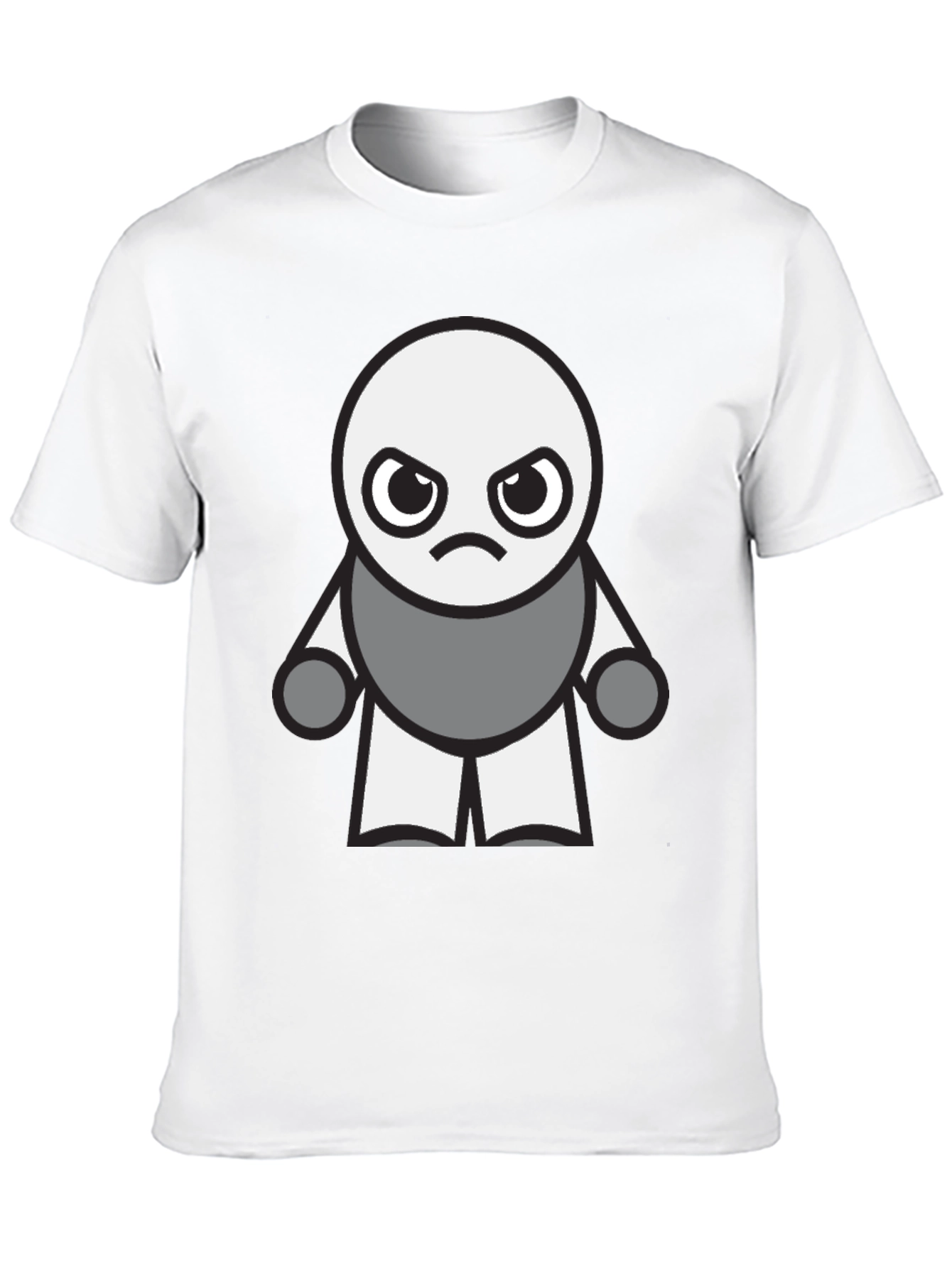Grumpy Robot Graphic Tee - Black Cotton Blend