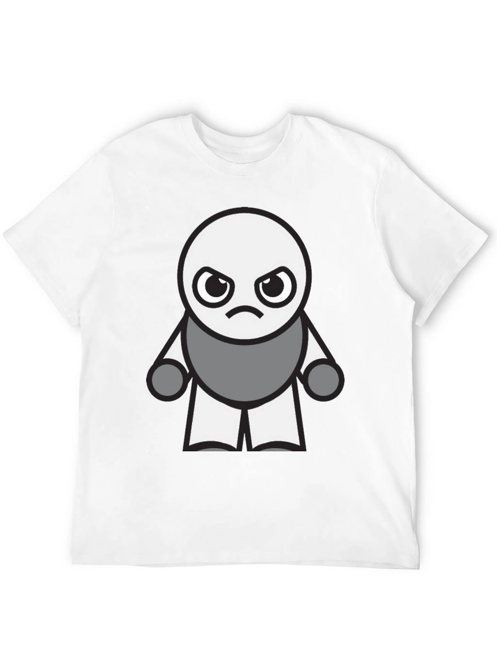 Grumpy Robot Graphic Tee - Black Cotton Blend