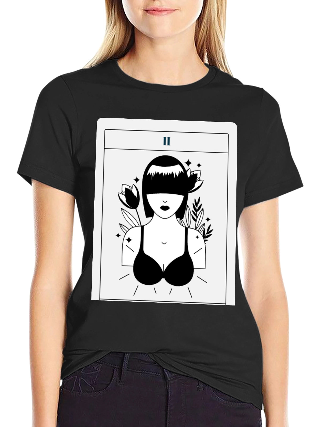 Tarot Card Graphic Tee - The High Priestess Unisex T-Shirt