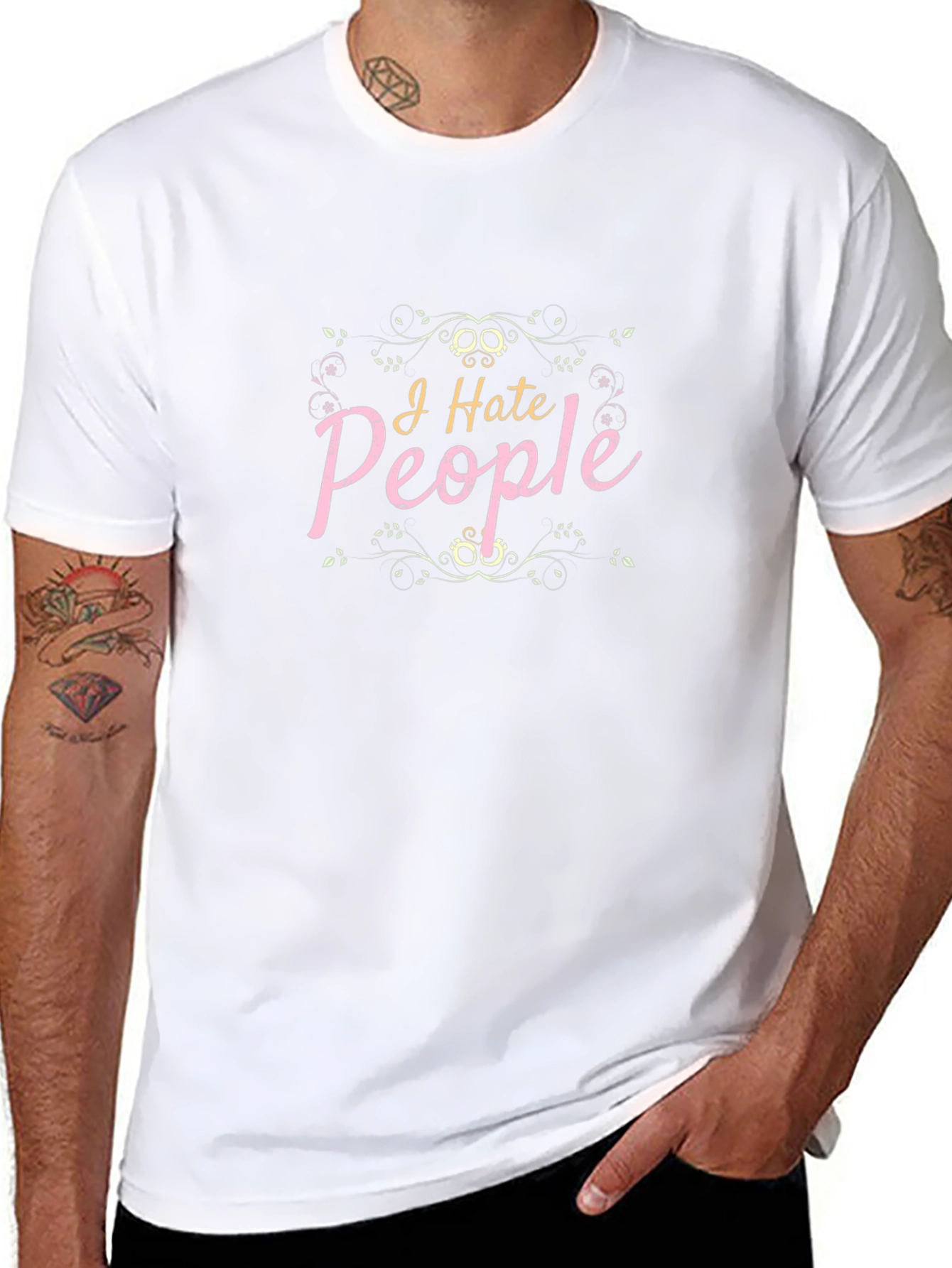 I Hate People Graphic Tee - Unisex Black T-Shirt