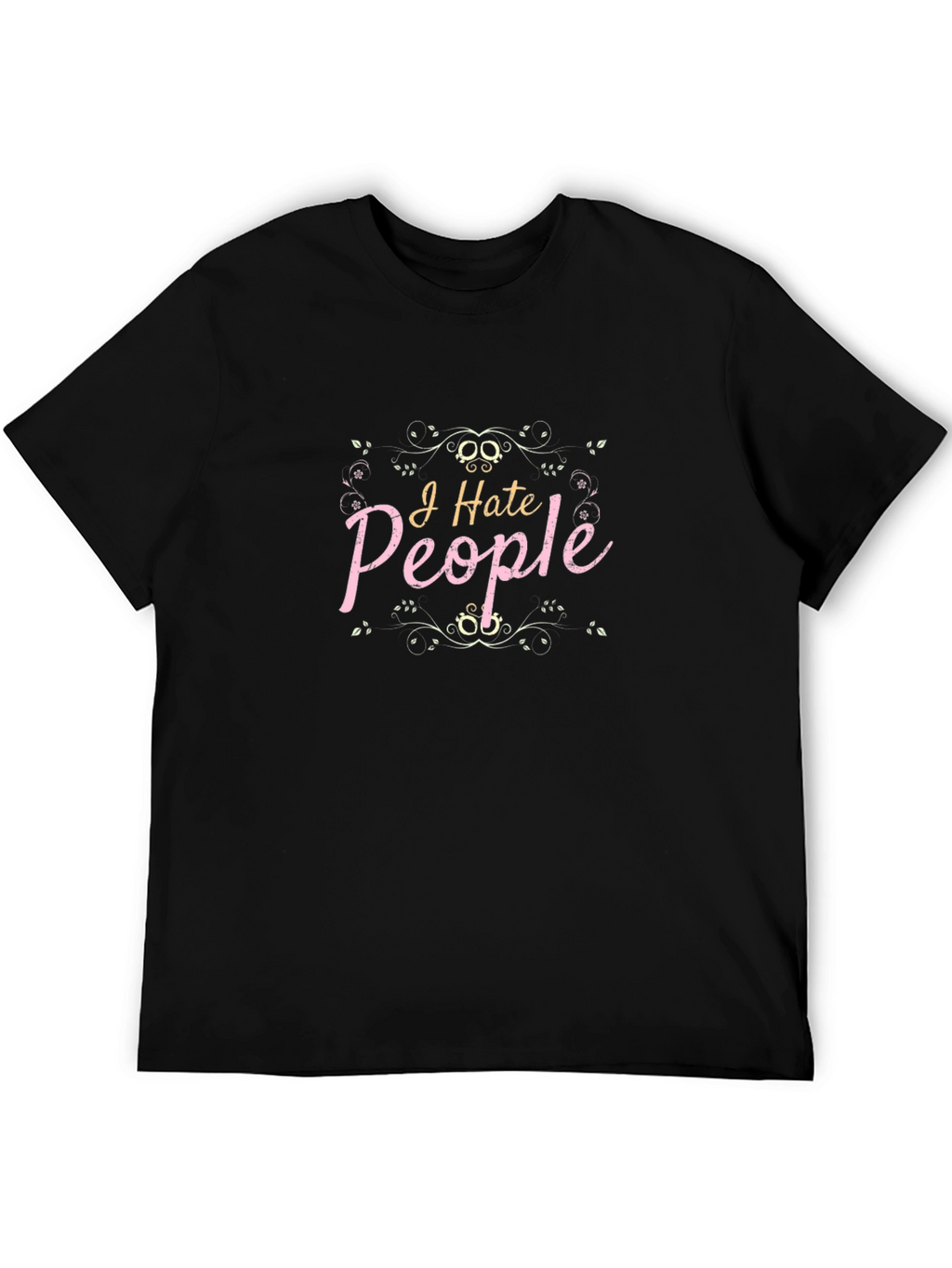 I Hate People Graphic Tee - Unisex Black T-Shirt