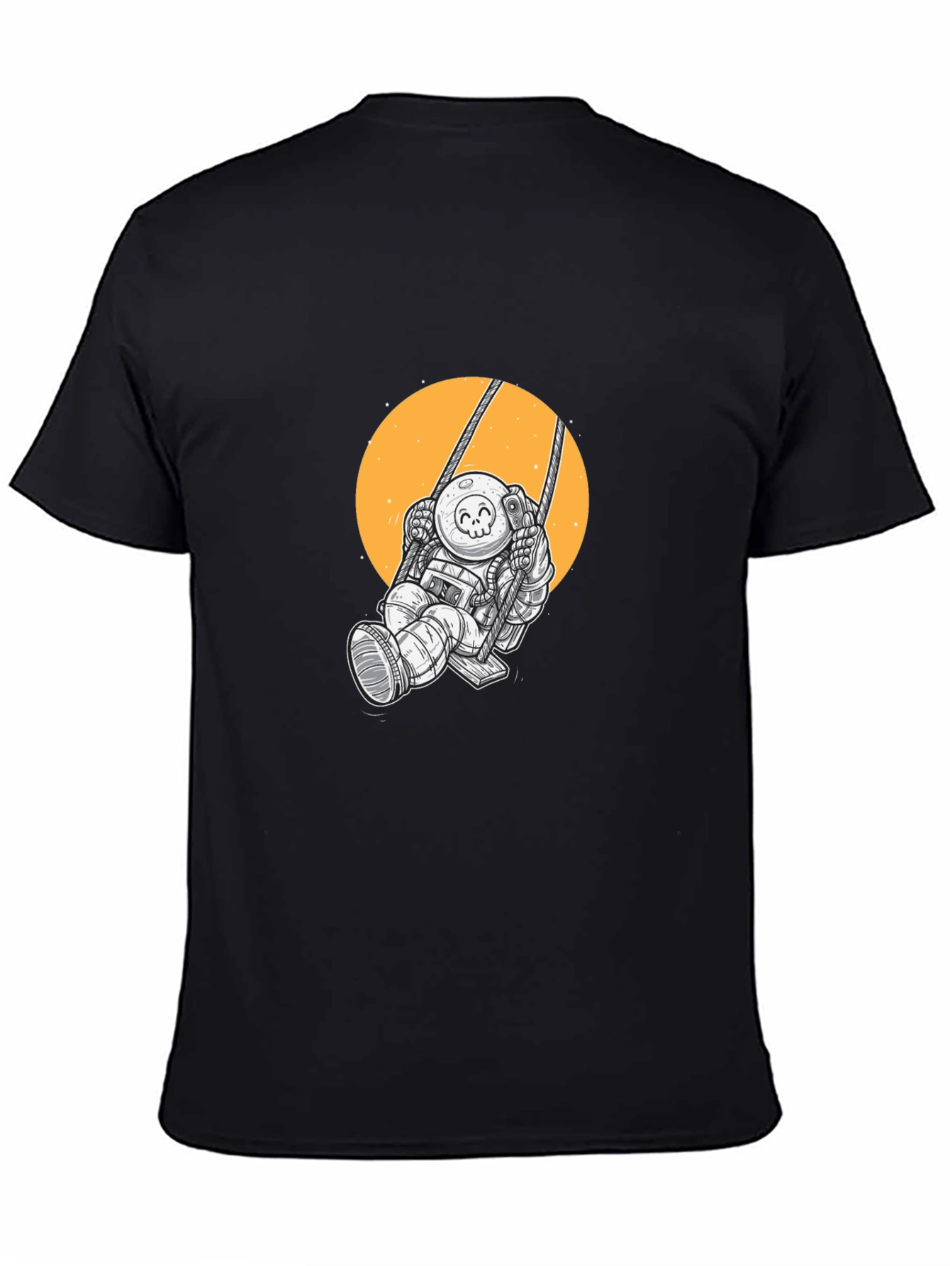 Astronaut on Swing Graphic Tee - Black
