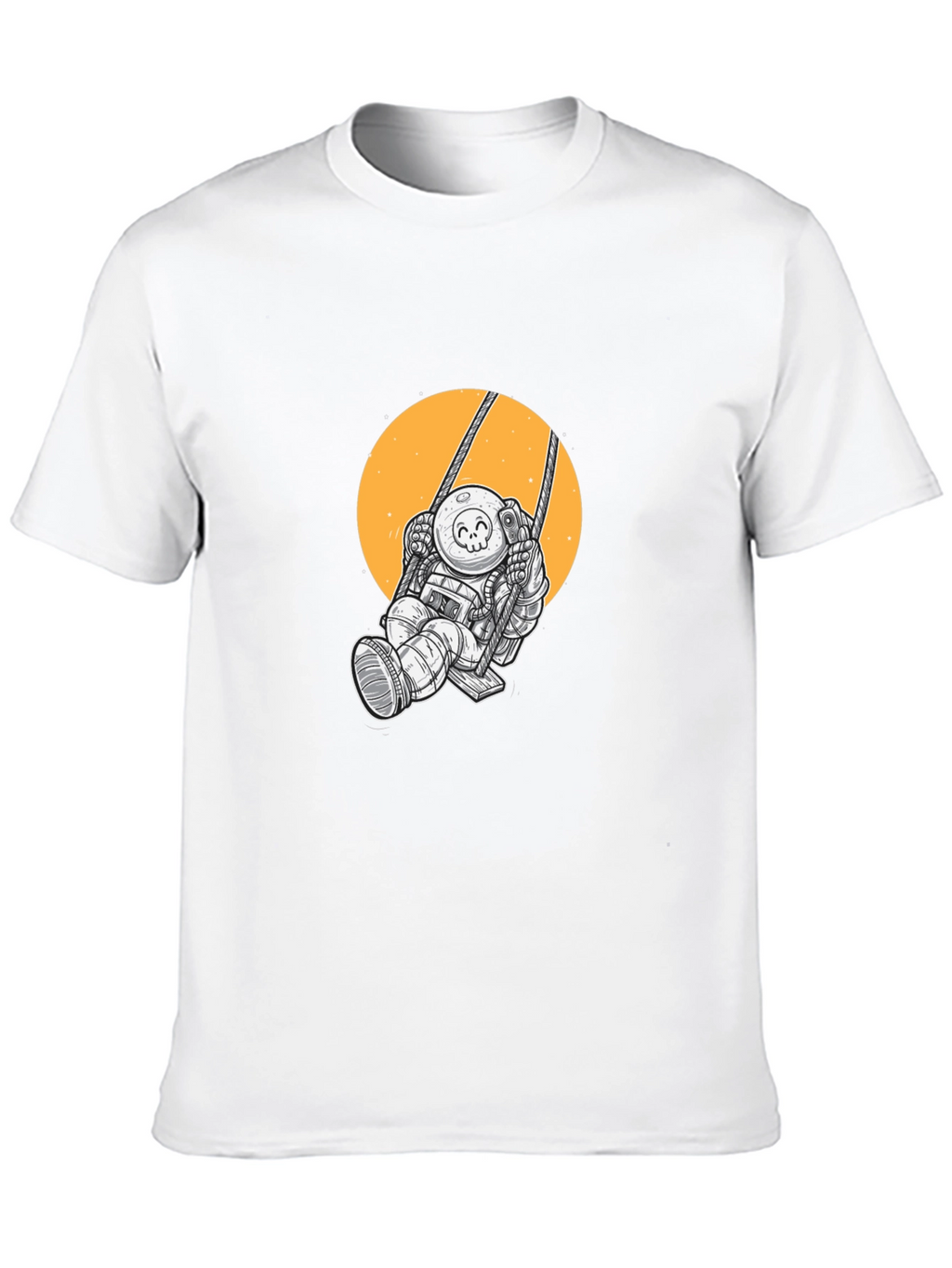 Astronaut on Swing Graphic Tee - Black