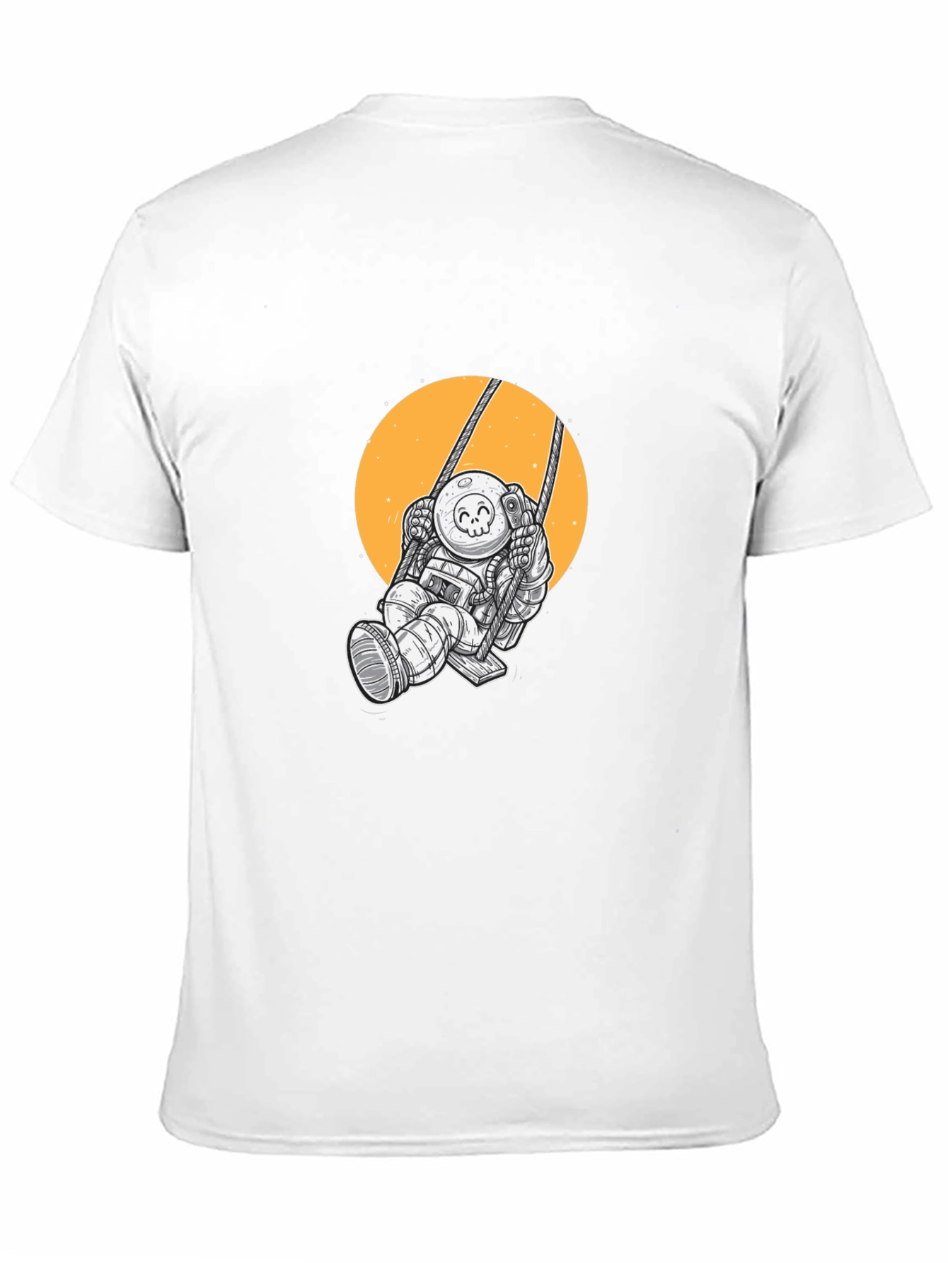 Astronaut on Swing Graphic Tee - Black