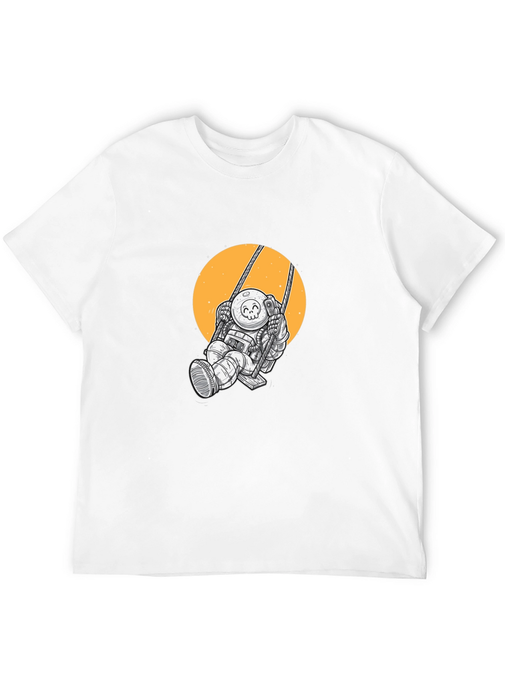 Astronaut on Swing Graphic Tee - Black