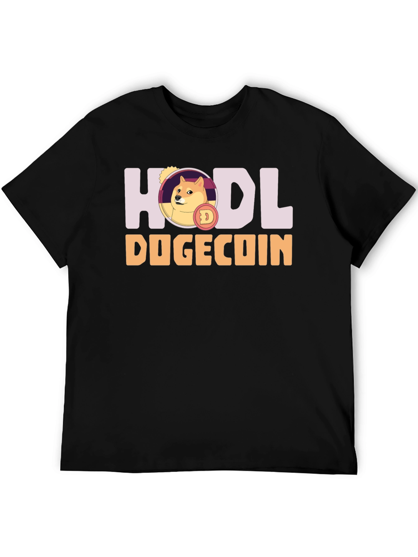 HODL Dogecoin Black T-Shirt - Crypto Meme Tee
