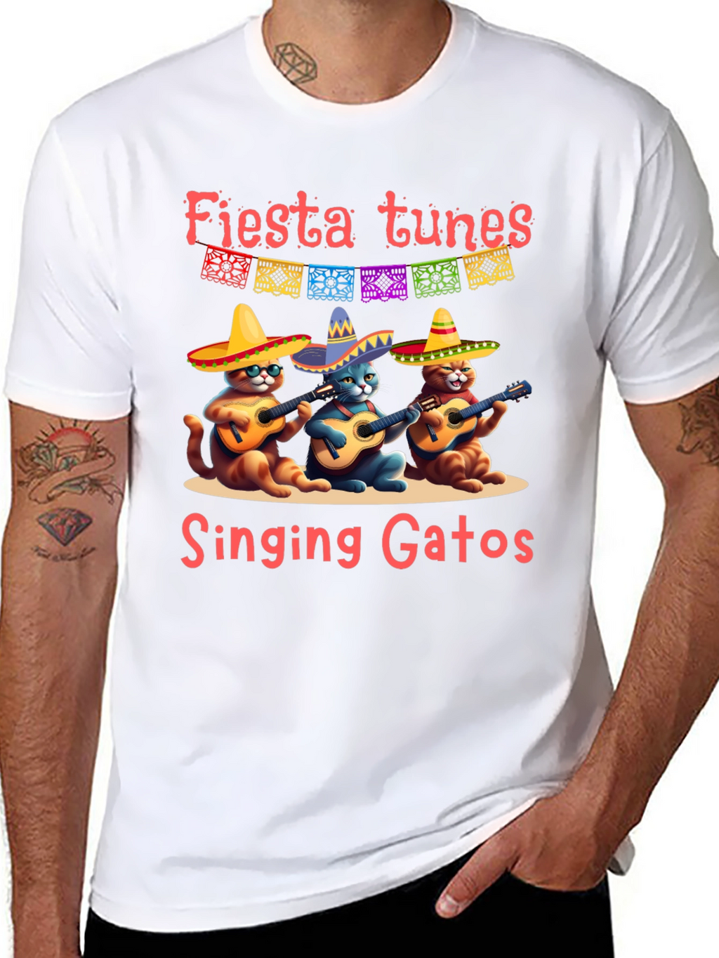 Fiesta Tunes Singing Gatos T-Shirt