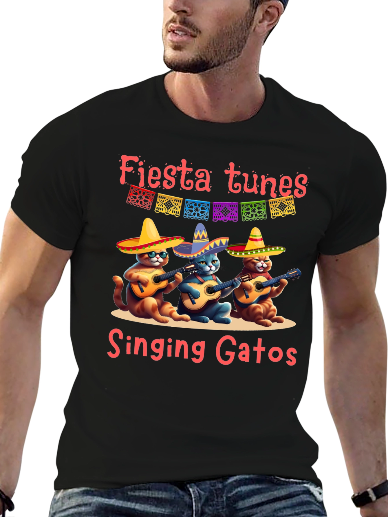 Fiesta Tunes Singing Gatos T-Shirt