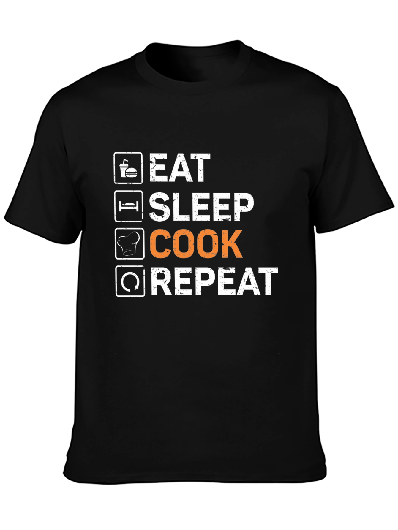 Eat Sleep Cook Repeat Graphic T-Shirt