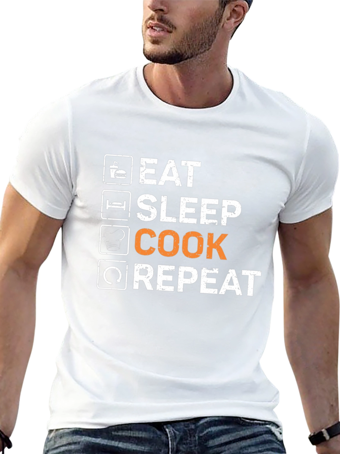 Eat Sleep Cook Repeat Graphic T-Shirt