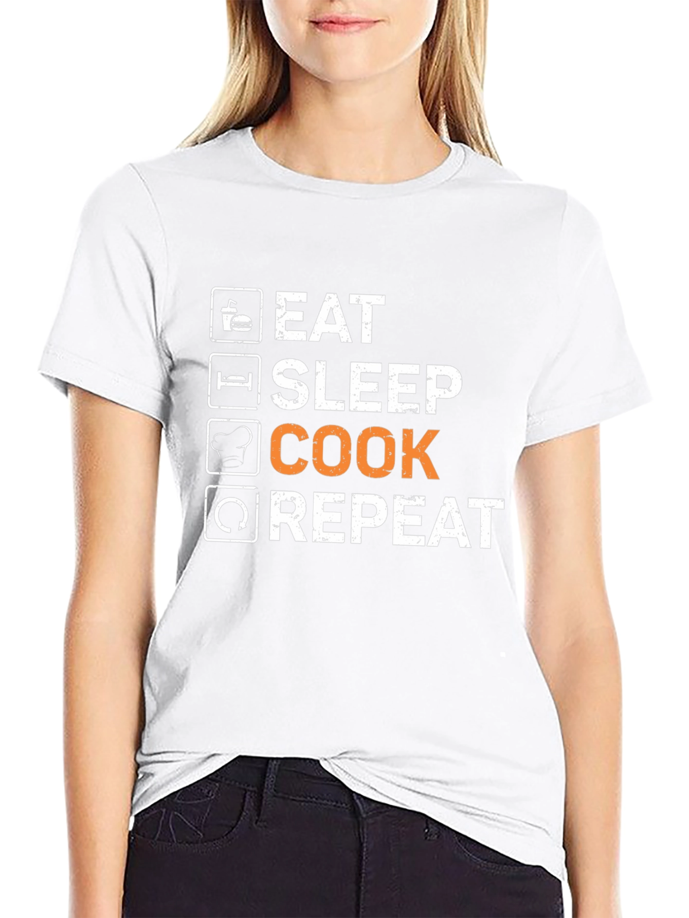 Eat Sleep Cook Repeat Graphic T-Shirt