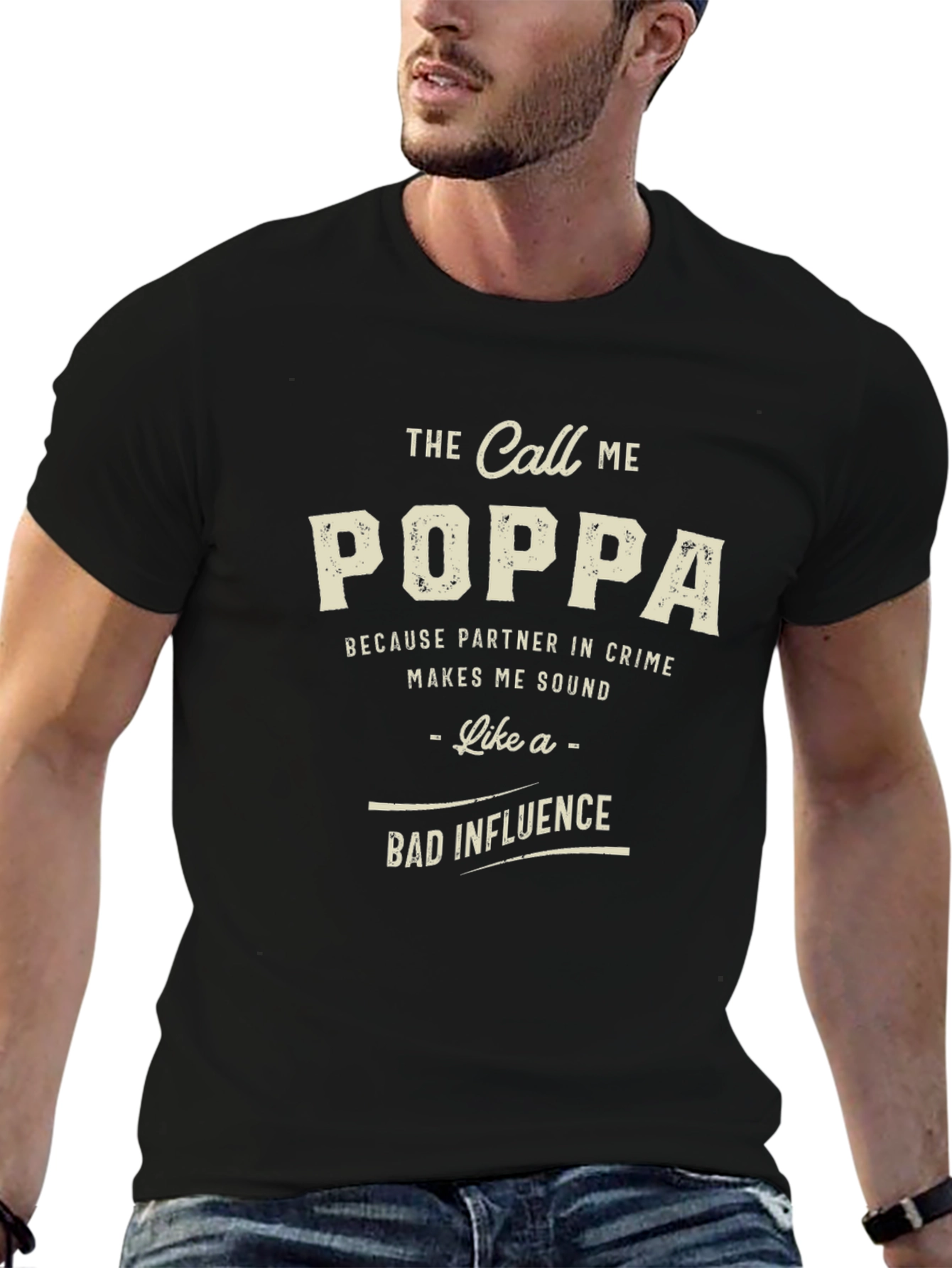 Call Me Poppa T-Shirt Funny Dad Gift