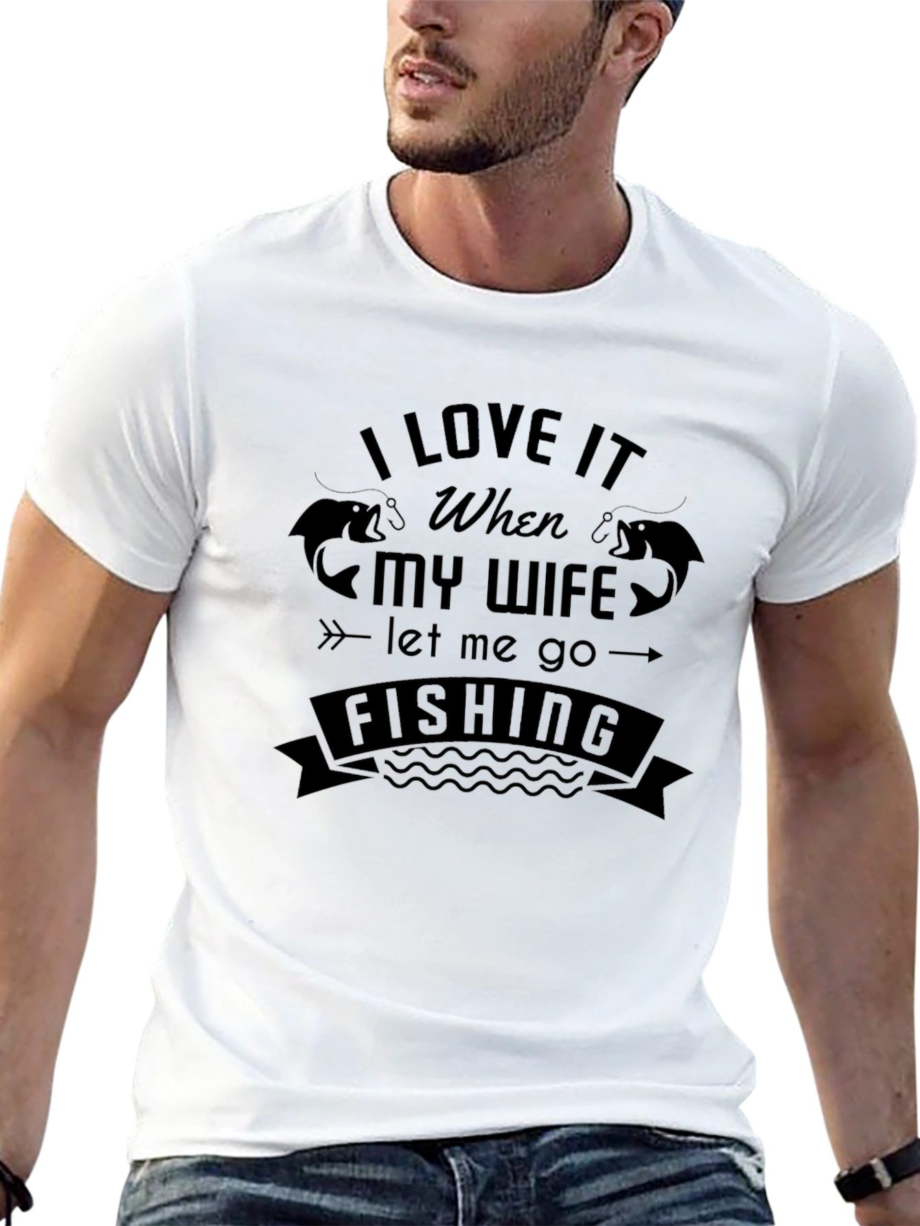 Fishing Lovers T-Shirt: Happy Wife Happy Fishing!
