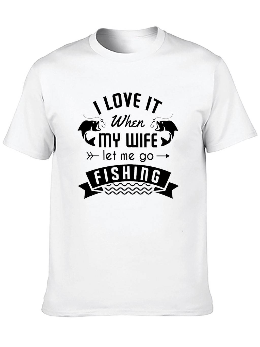 Fishing Lovers T-Shirt: Happy Wife Happy Fishing!