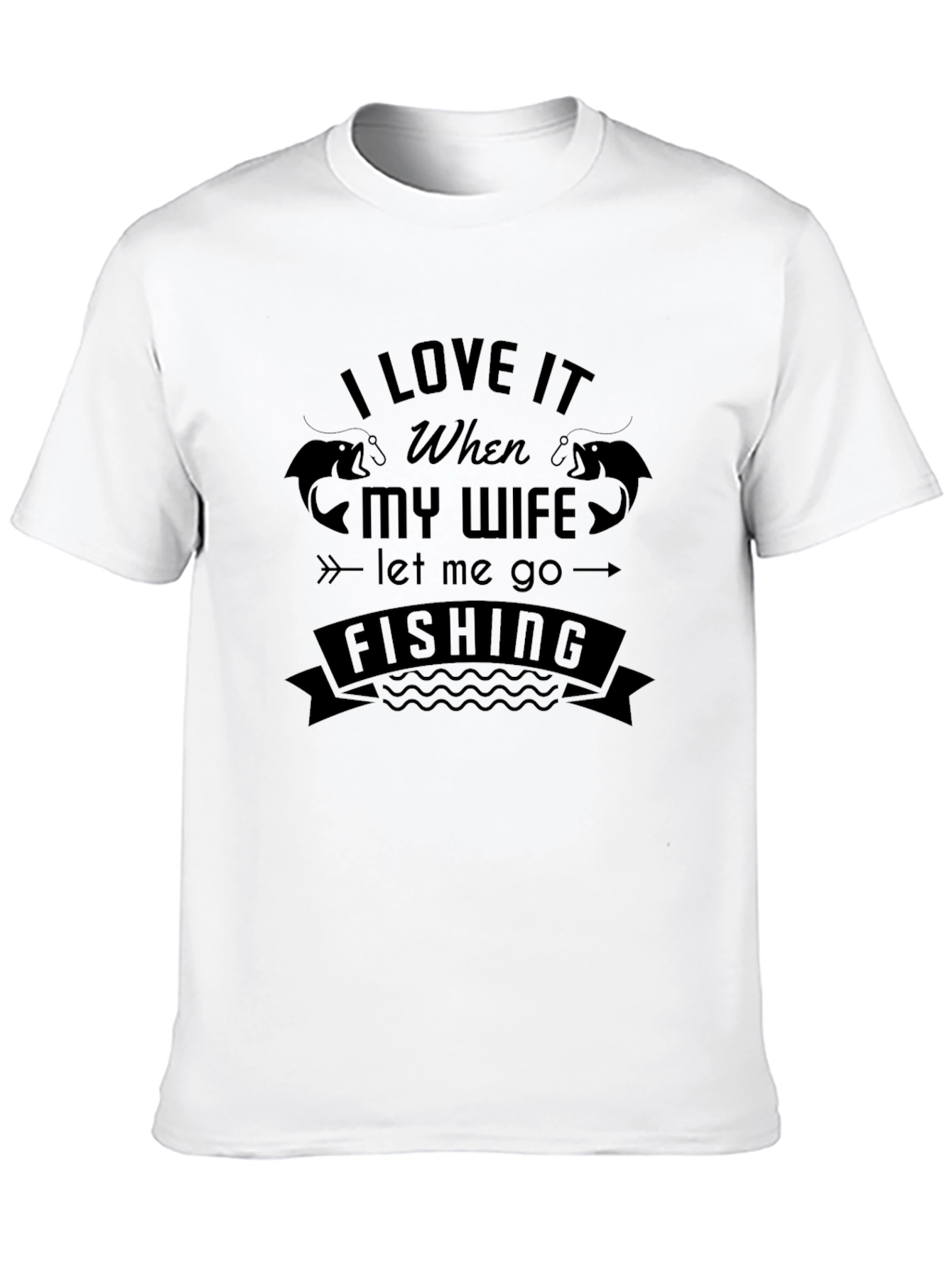 Fishing Lovers T-Shirt: Happy Wife Happy Fishing!