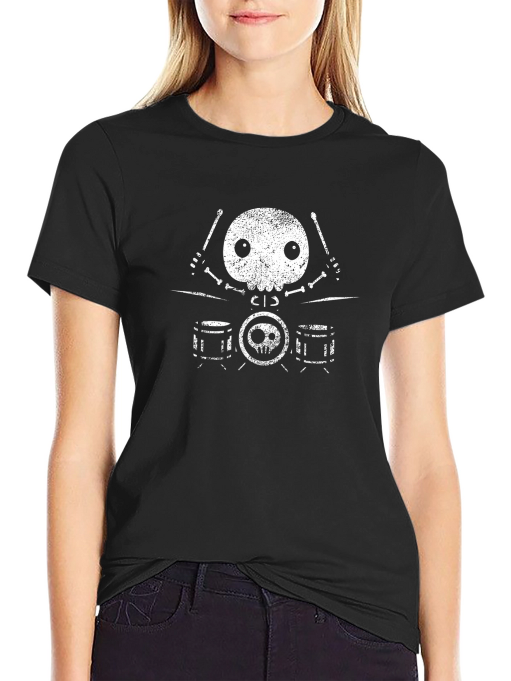 Skull Drummer Graphic Tee