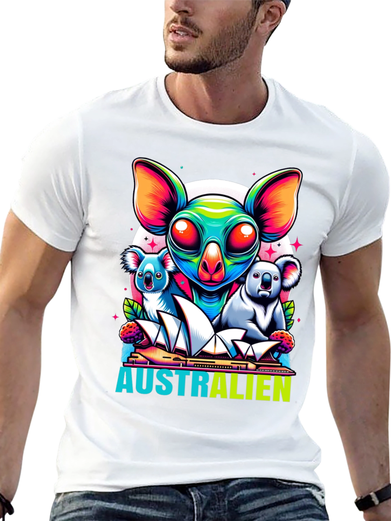 Aussie Pride T-Shirt: Alien Koala Design