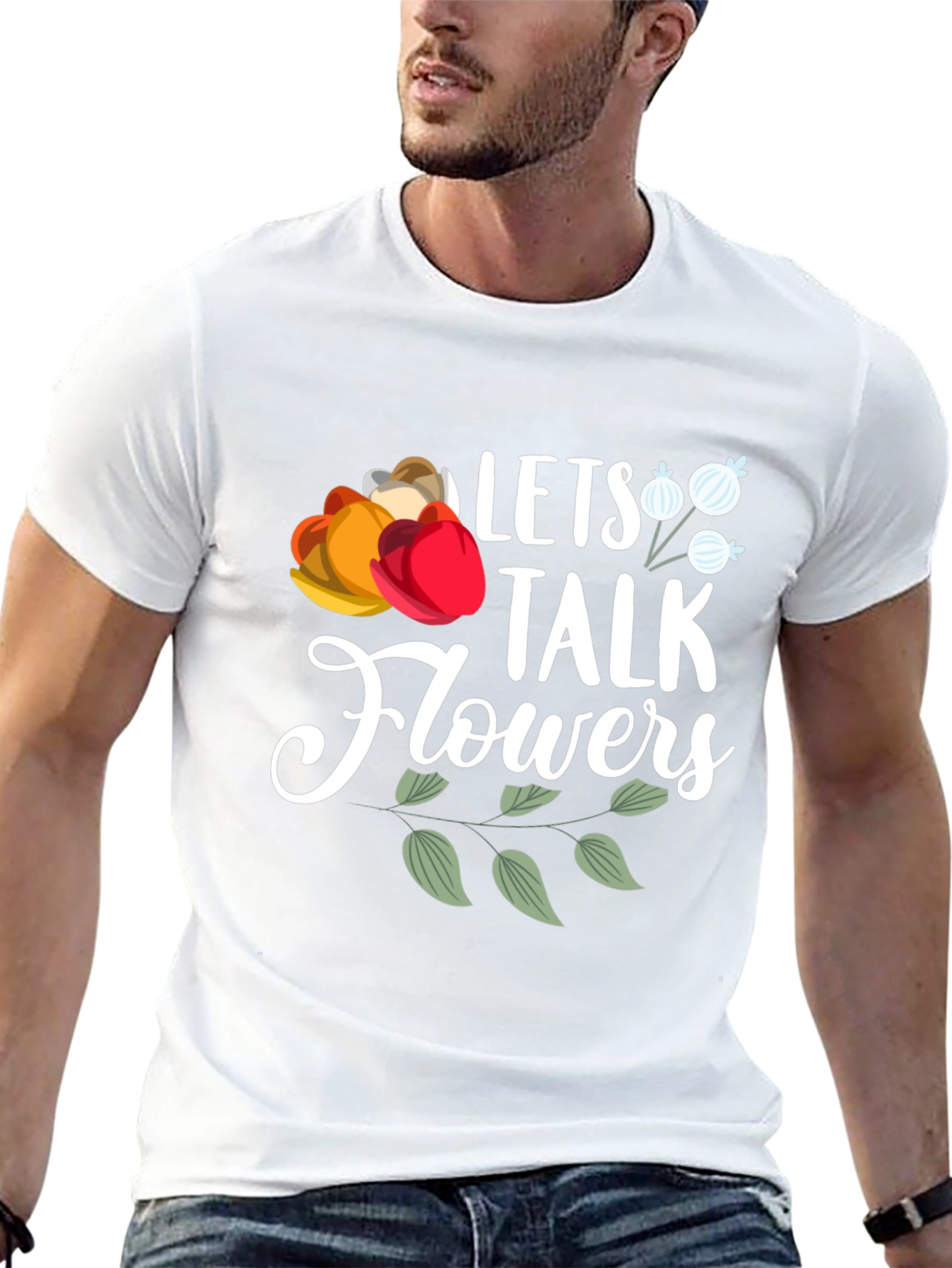 Lets Talk Flowers Graphic T-Shirt - Casual Wear